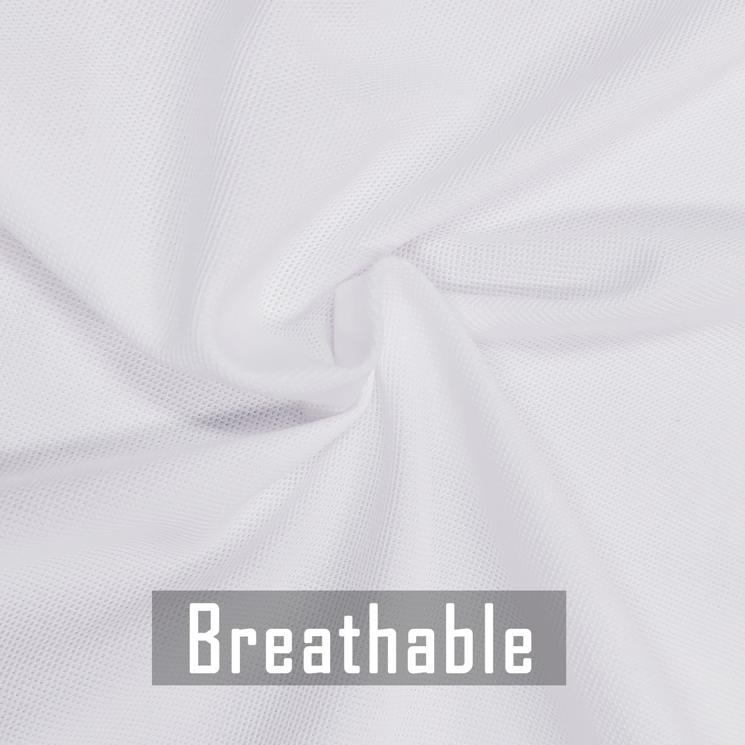 Close-up of breathable fabric texture for men's black anchor pullover shirt