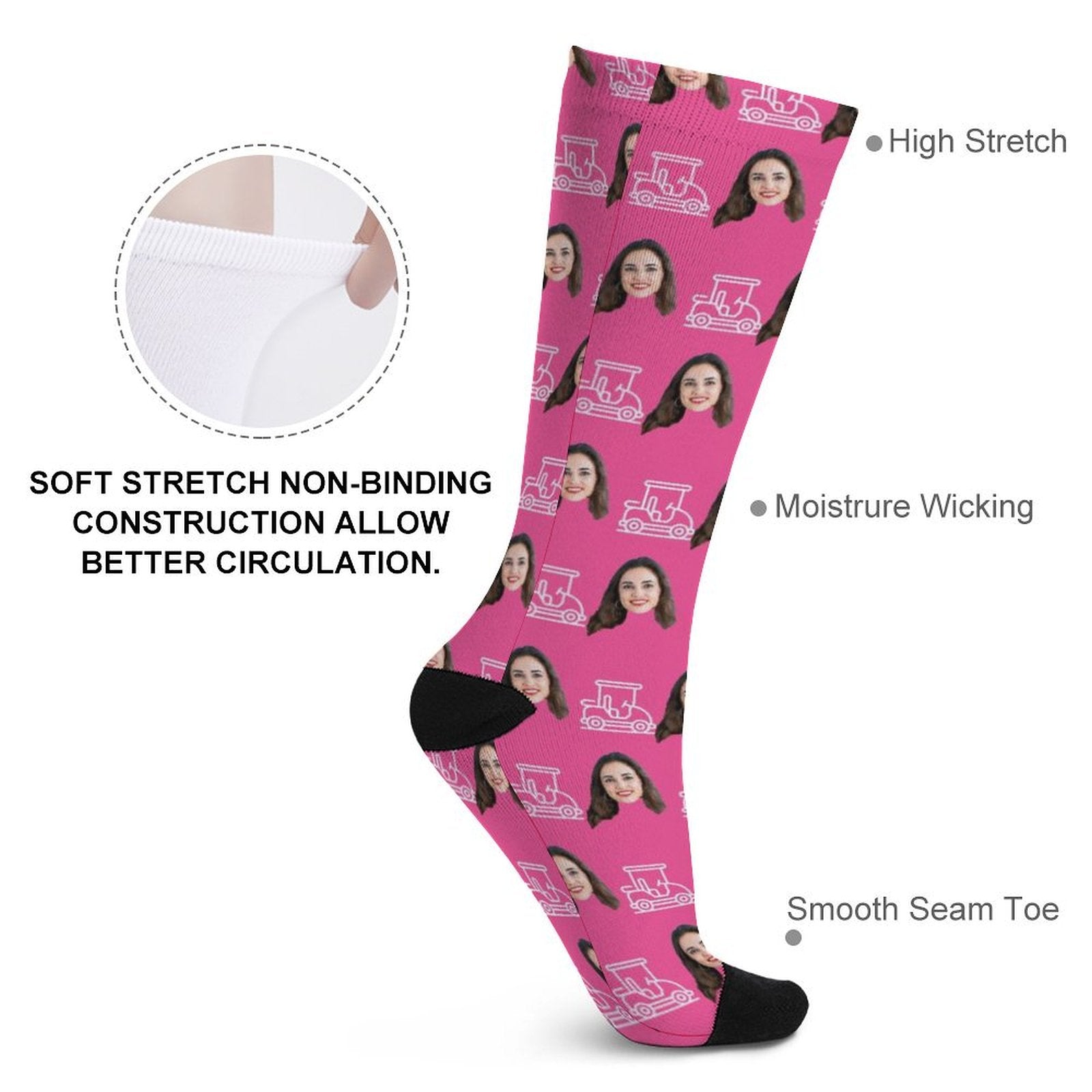 Custom Photo Funny Face- Prined socks Gifts for Men Women