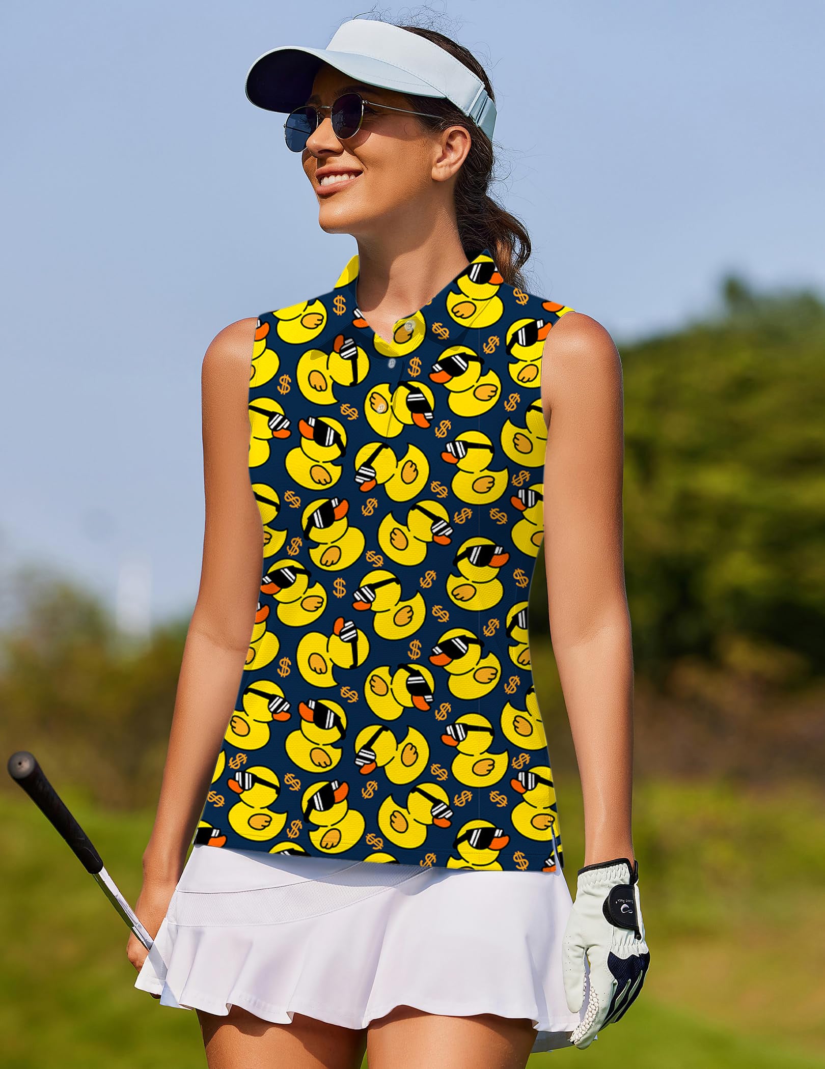 Yellow duck- Women's golf Sleeveless shirt