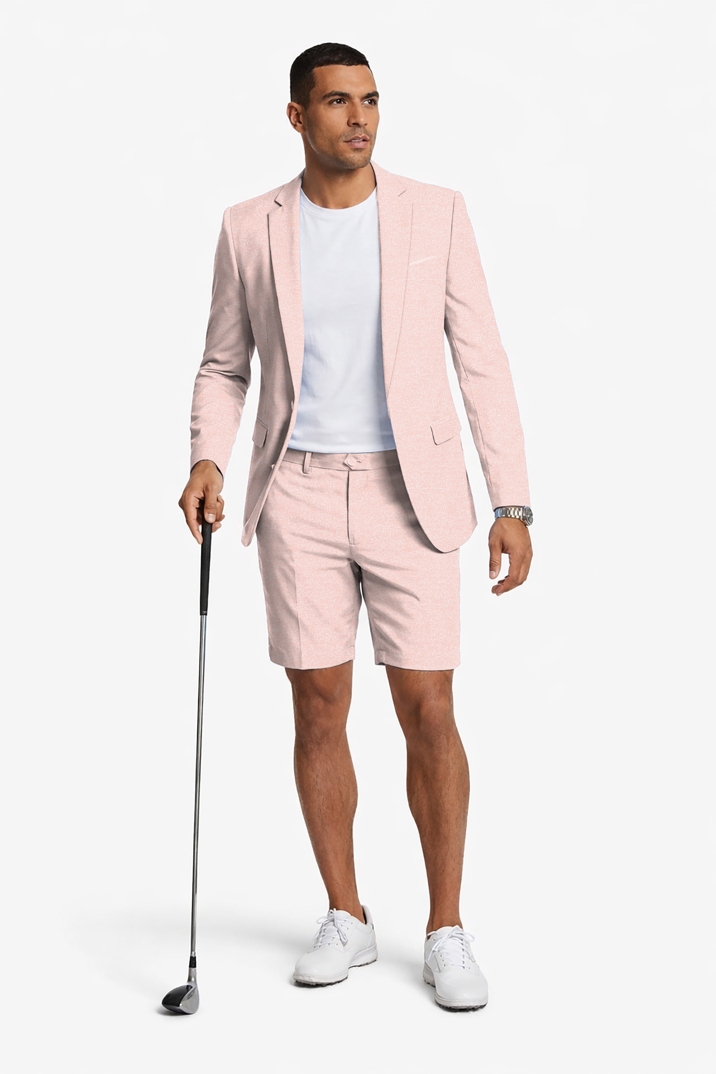 Peach Performance Men's Party Costumes-Theme Party 2pcs Suit set-Blazer Shorts