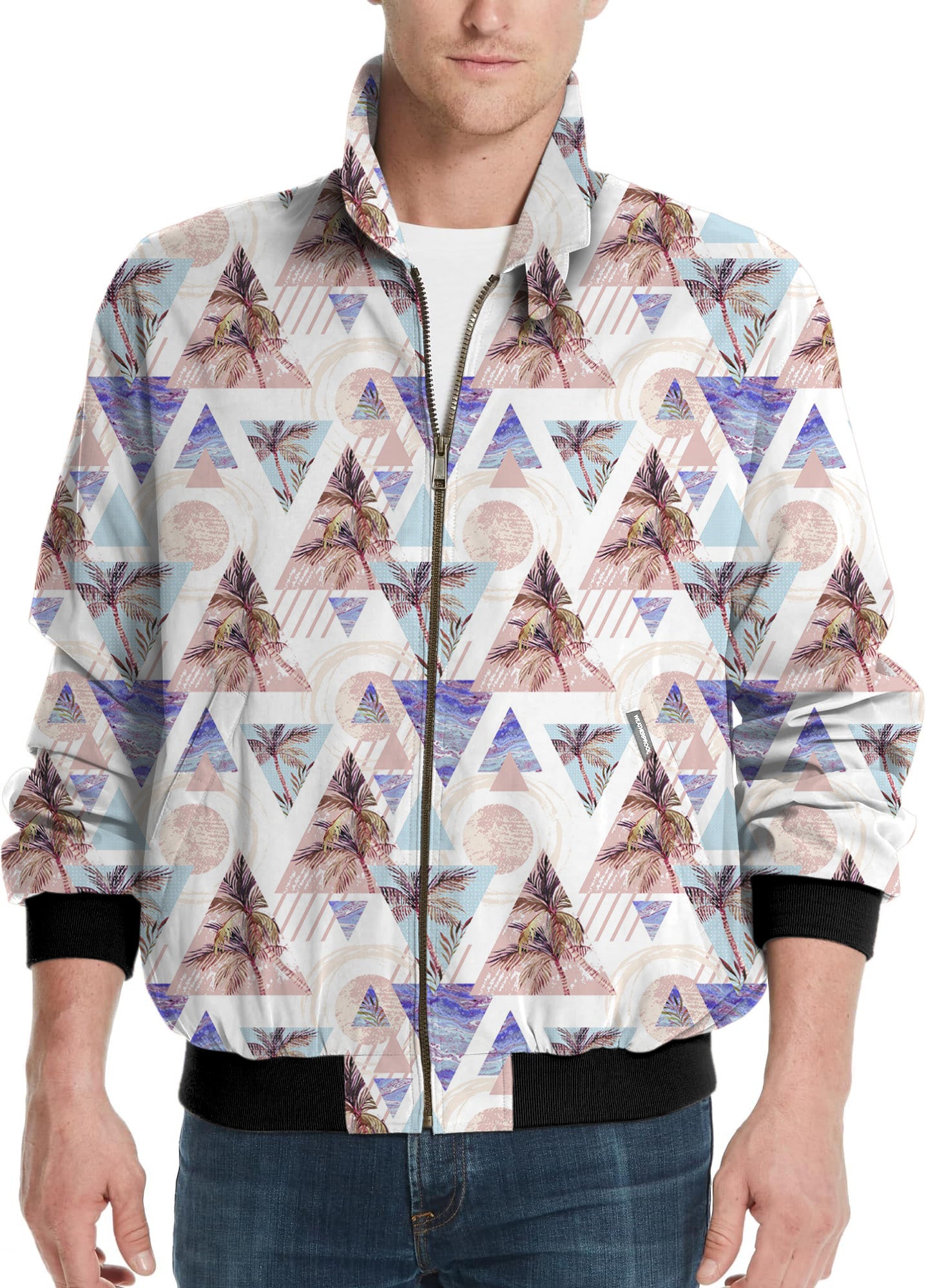 Cali Palm tree-Men's Golf Windbreaker Light Jacket