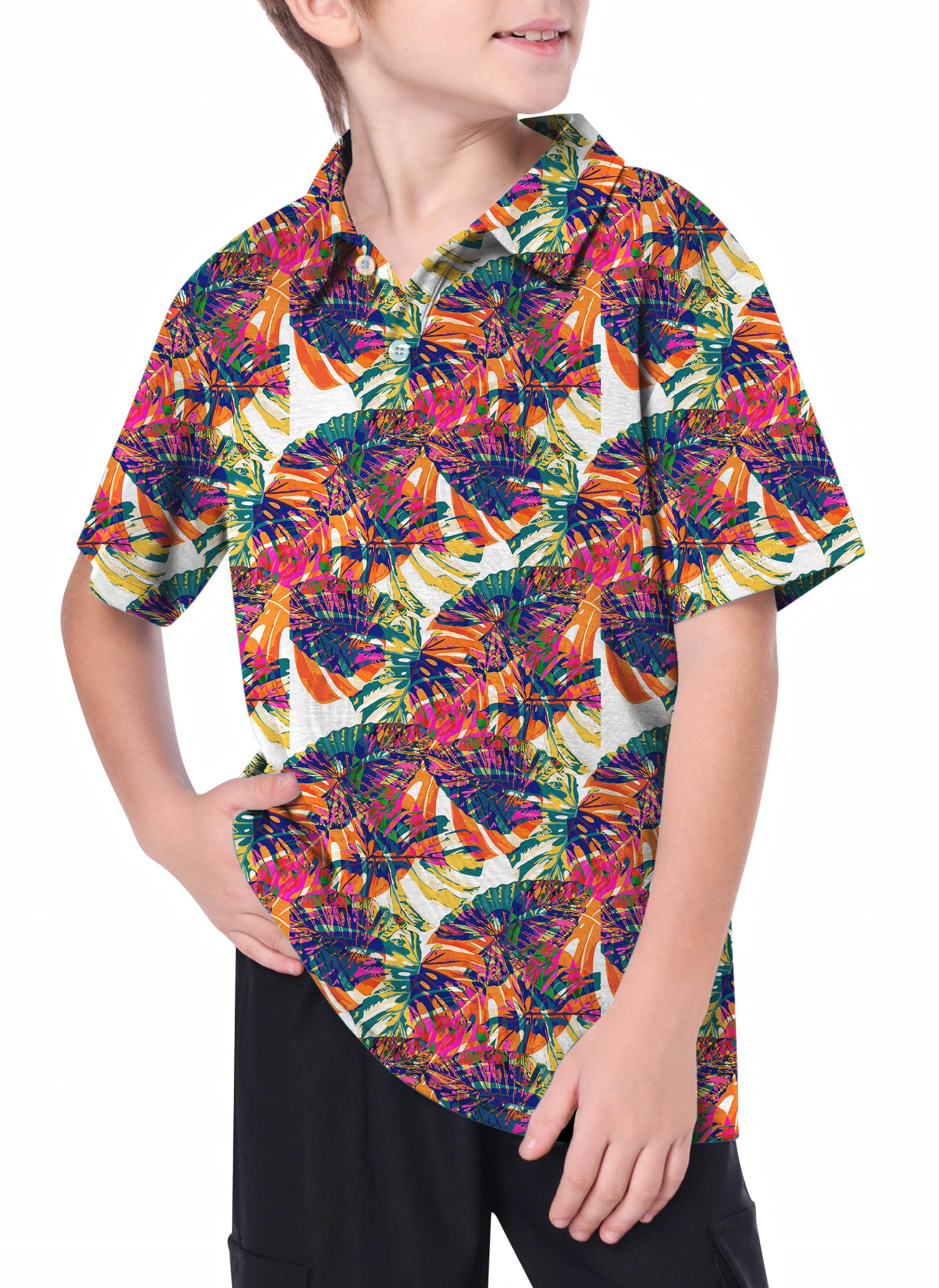 Golf Polo Family set Red Leaf