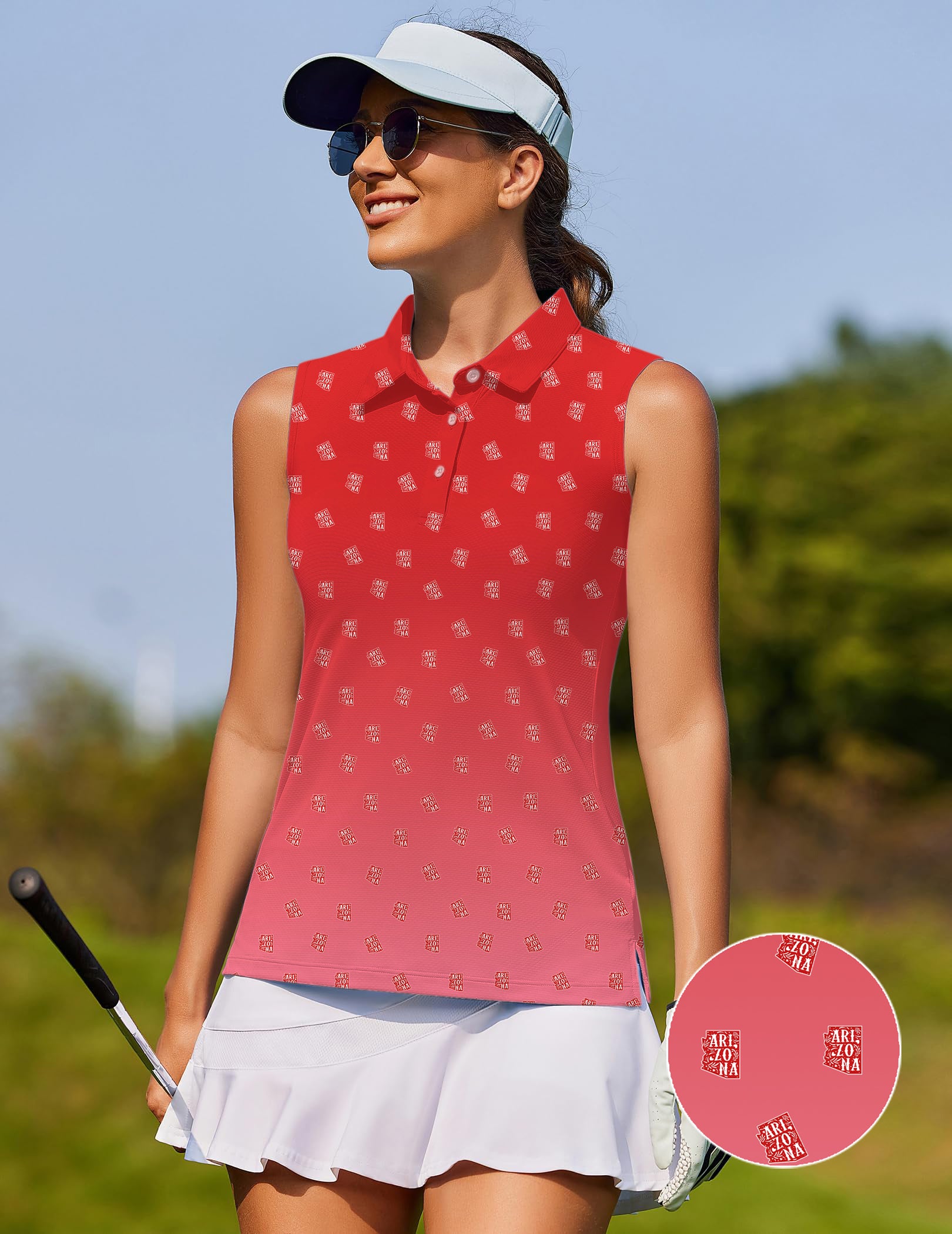 Red Arizona Women's golf Sleeveless shirt