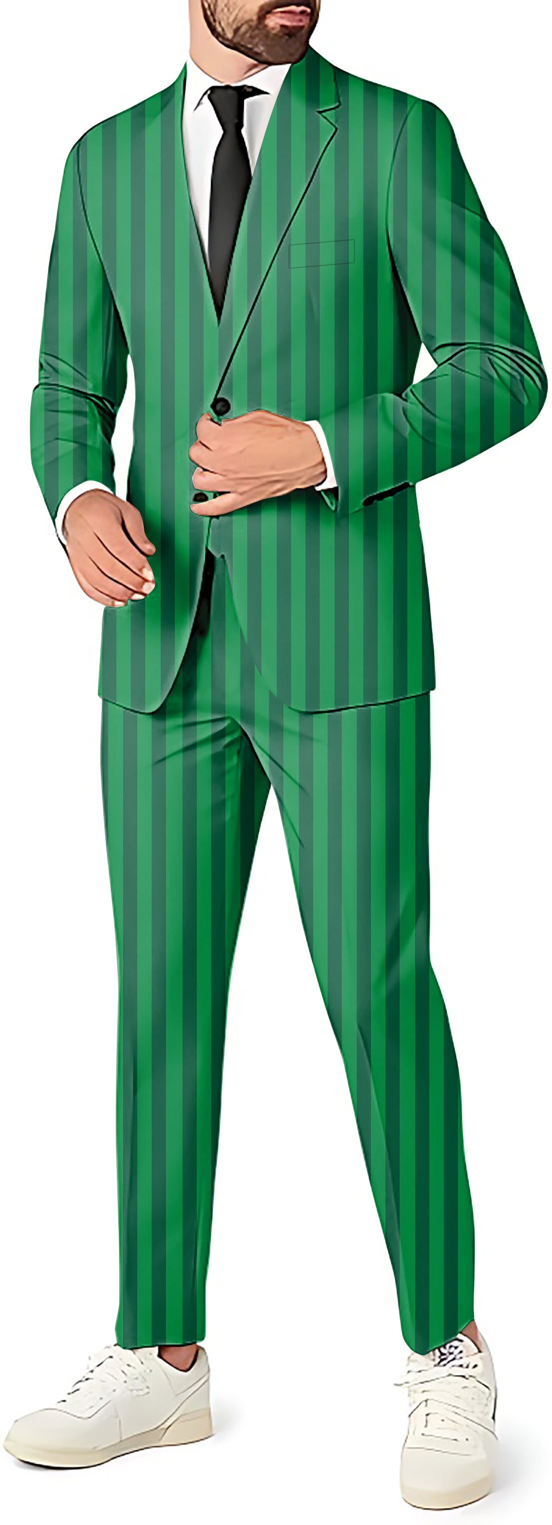Vertical stripes on a watermelons Men's Party Costumes-Theme Party 2 or 3pcs Suit set-Blazer Pants & Vest