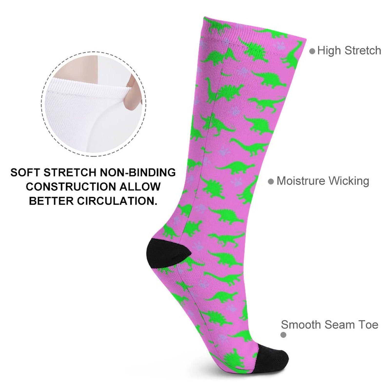 Pink Land Before Time Prined socks Gifts for Men Women