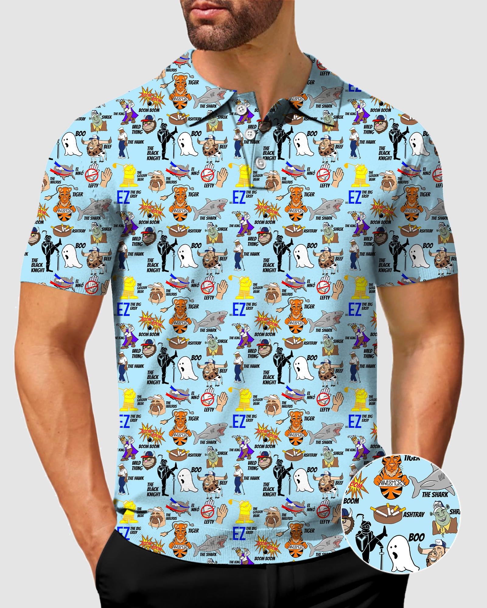 Men's Professional Nicknames Big EZ Polo