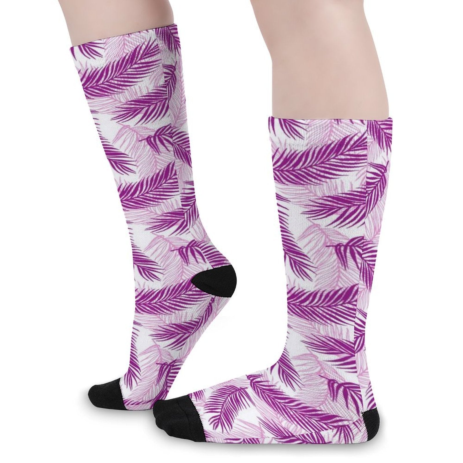 Purple Palms Prined socks Gifts for Men Women