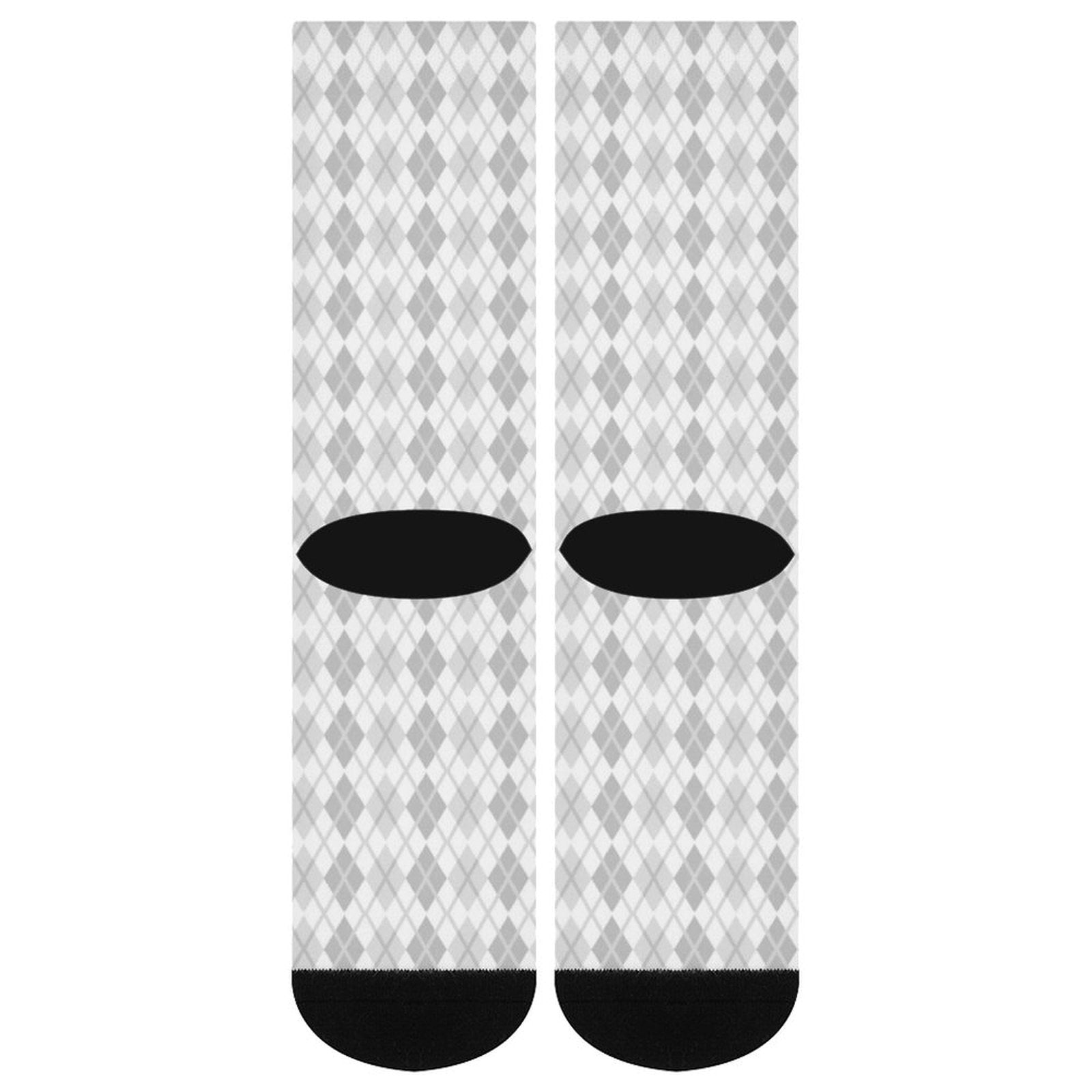 Argyle grey grid Prined socks Gifts for Men Women
