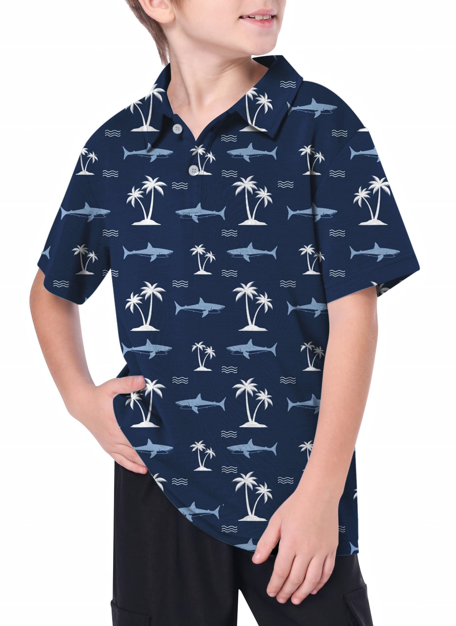 Youth Shark Island Golf Polo