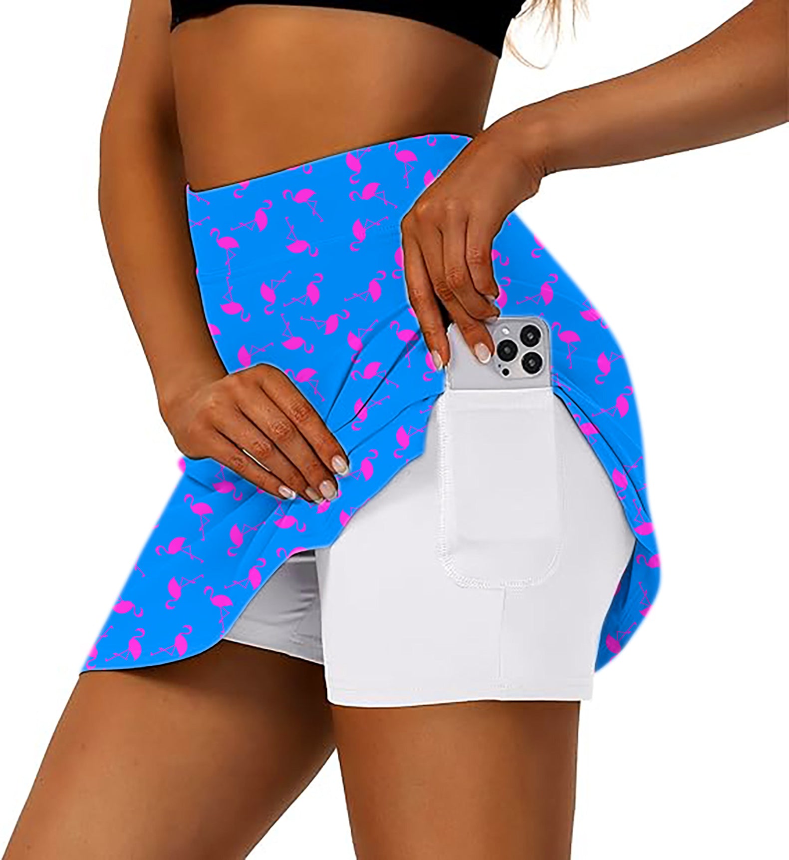 Blue flamingo Women's Athletic Golf Skorts Flared Skirts