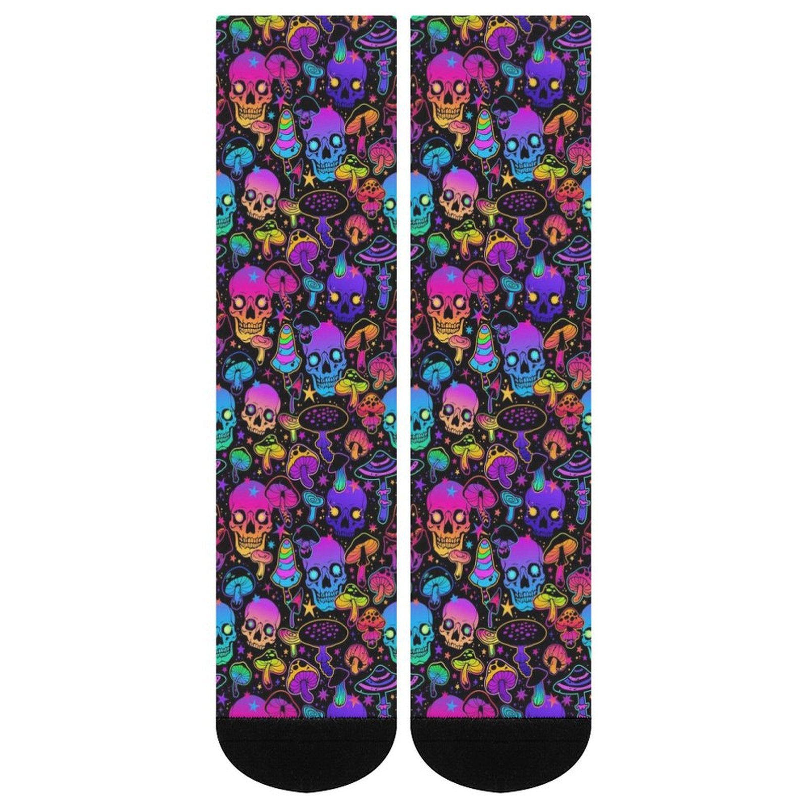 neon skull Prined socks Gifts for Men Women