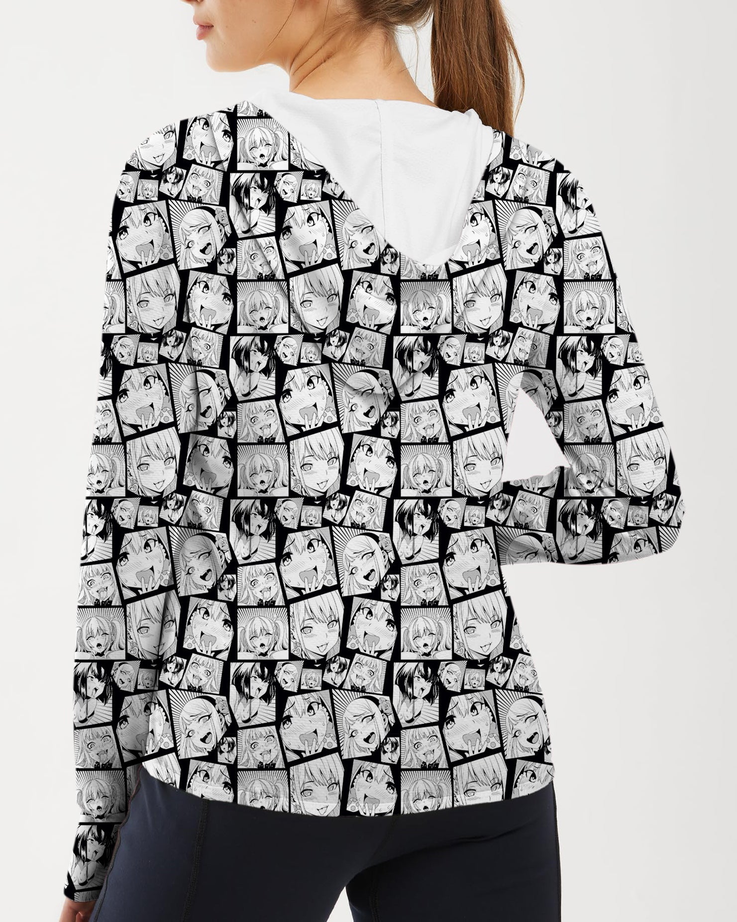 Women's Outdoor Sexy Comic Girl Golf Sun Protection Slim Fit zip hoodies