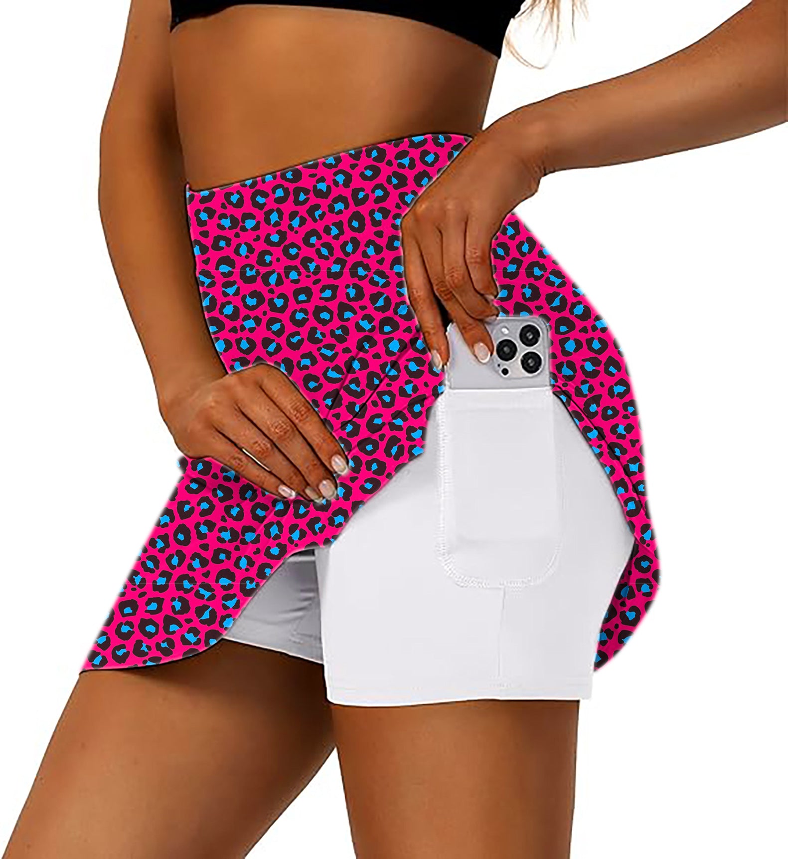 Women's Red Jaguar Golf Skirts Inner Shorts Pocket