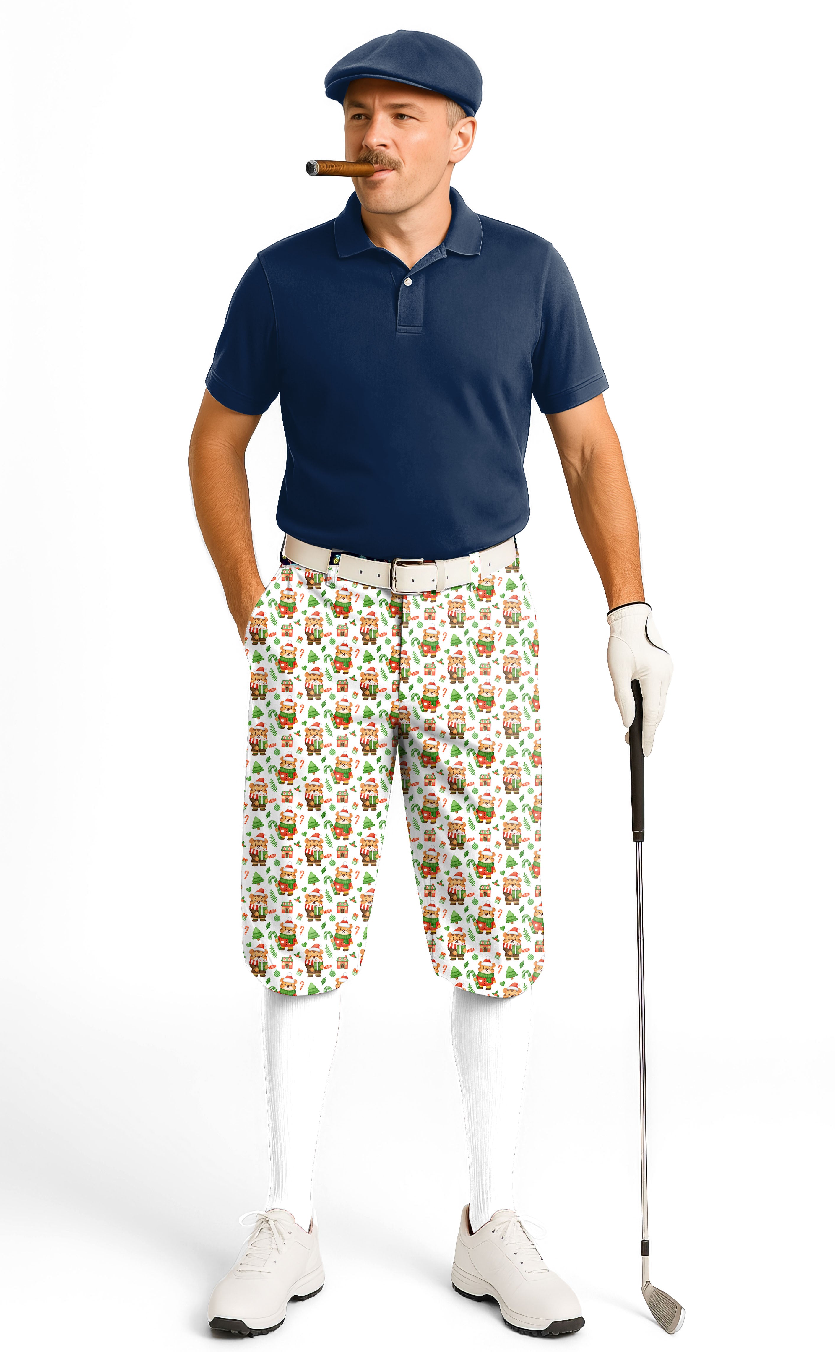 Christmas tiger Men's Golf Knickers Pants