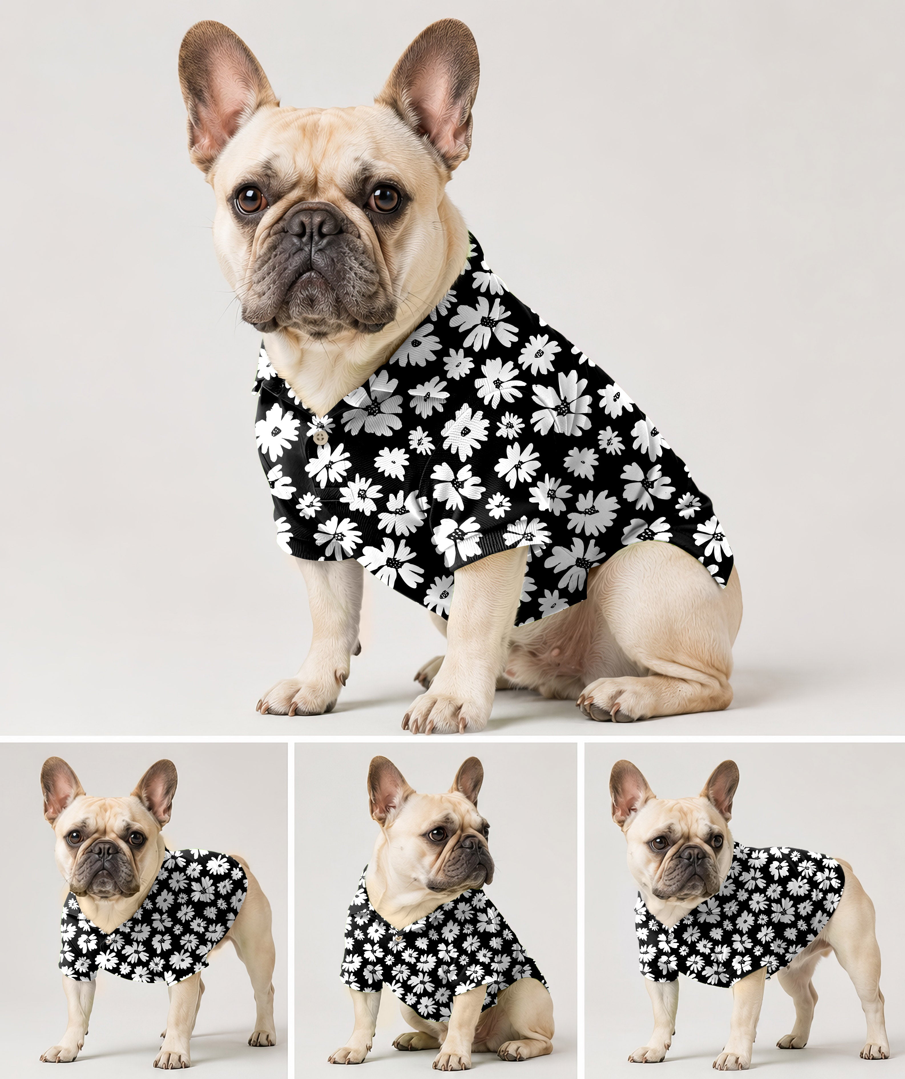 Dog's Zebra Daisy golf polo