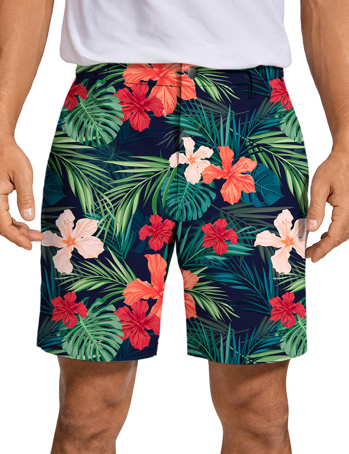 Men's Jungle Hibiscus Golf Shorts