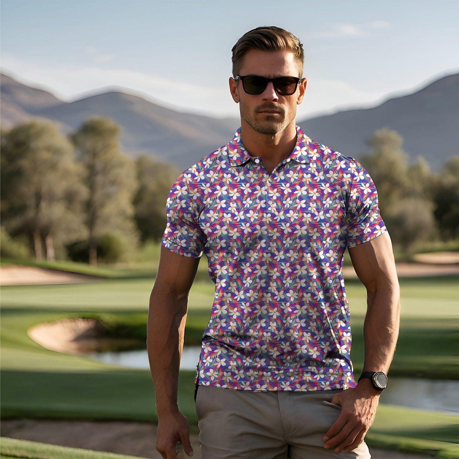 Men's Rainbow Tropics golf polo