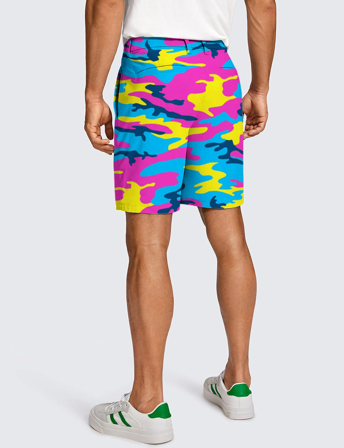 Men Neon Camo Golf Shorts