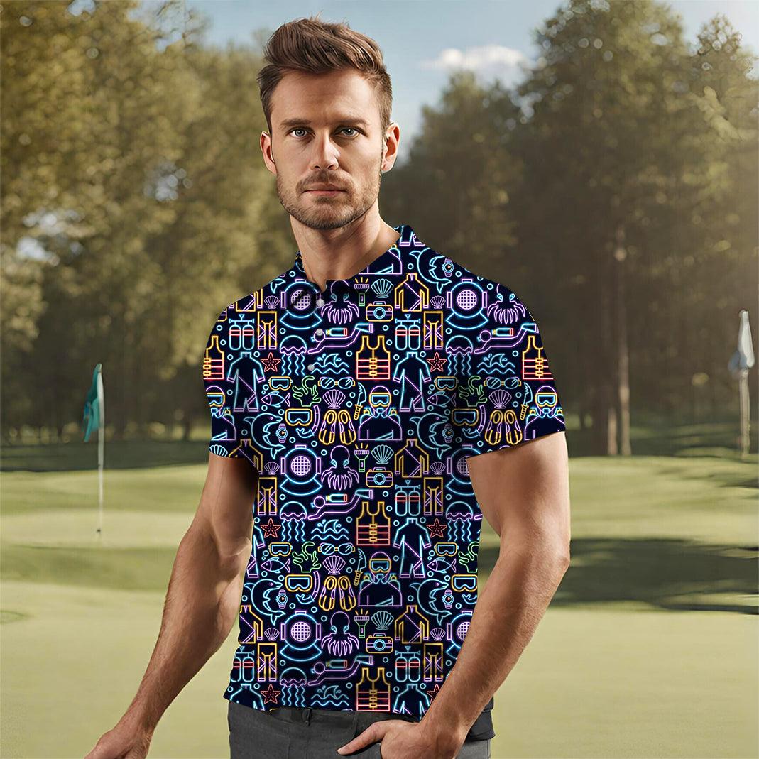 Men's Neon Diver golf polo