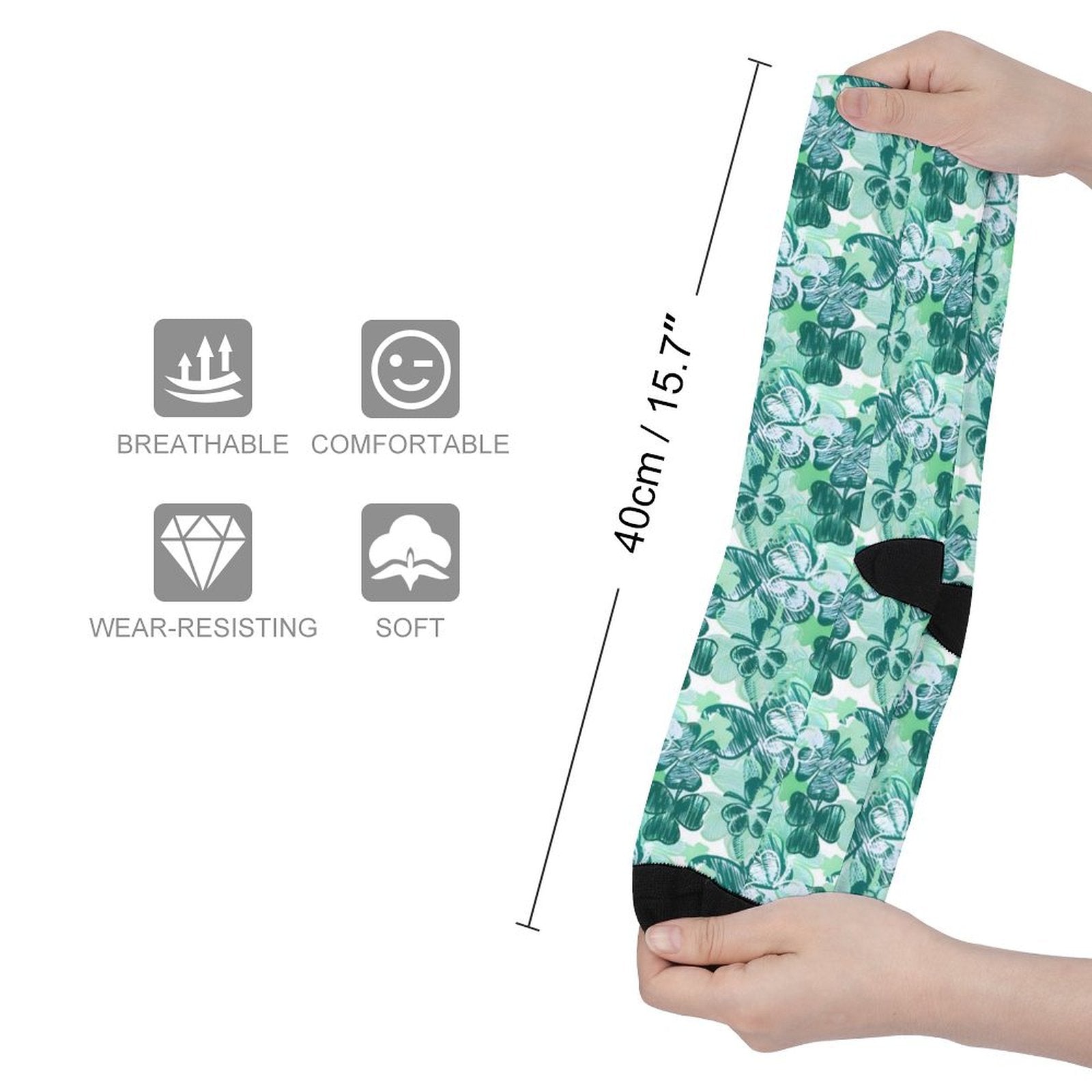 Four leaf clover Prined socks Gifts for Men Women
