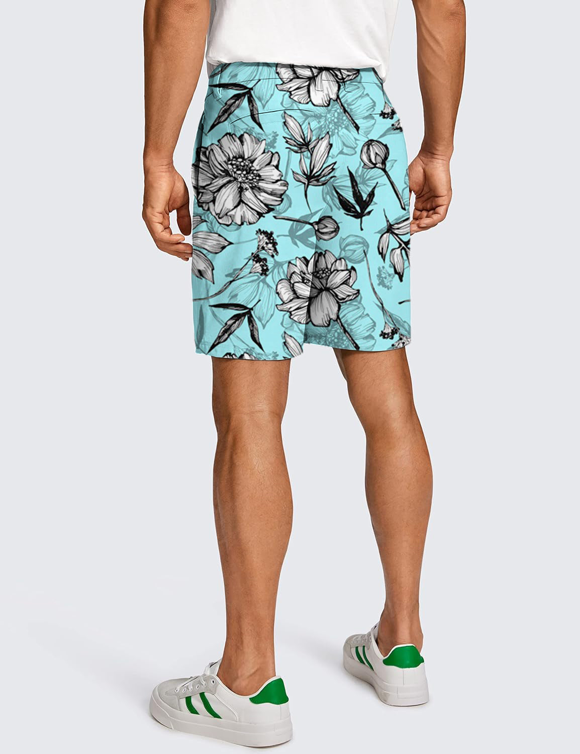 Men Blue Tropics Golf Shorts