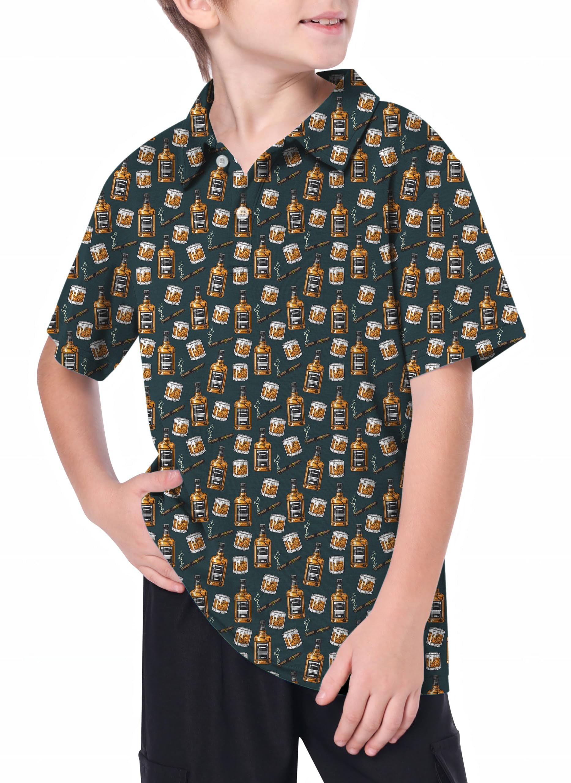 Youth Whiskey cigars Golf Party All Bodies Golf Polo