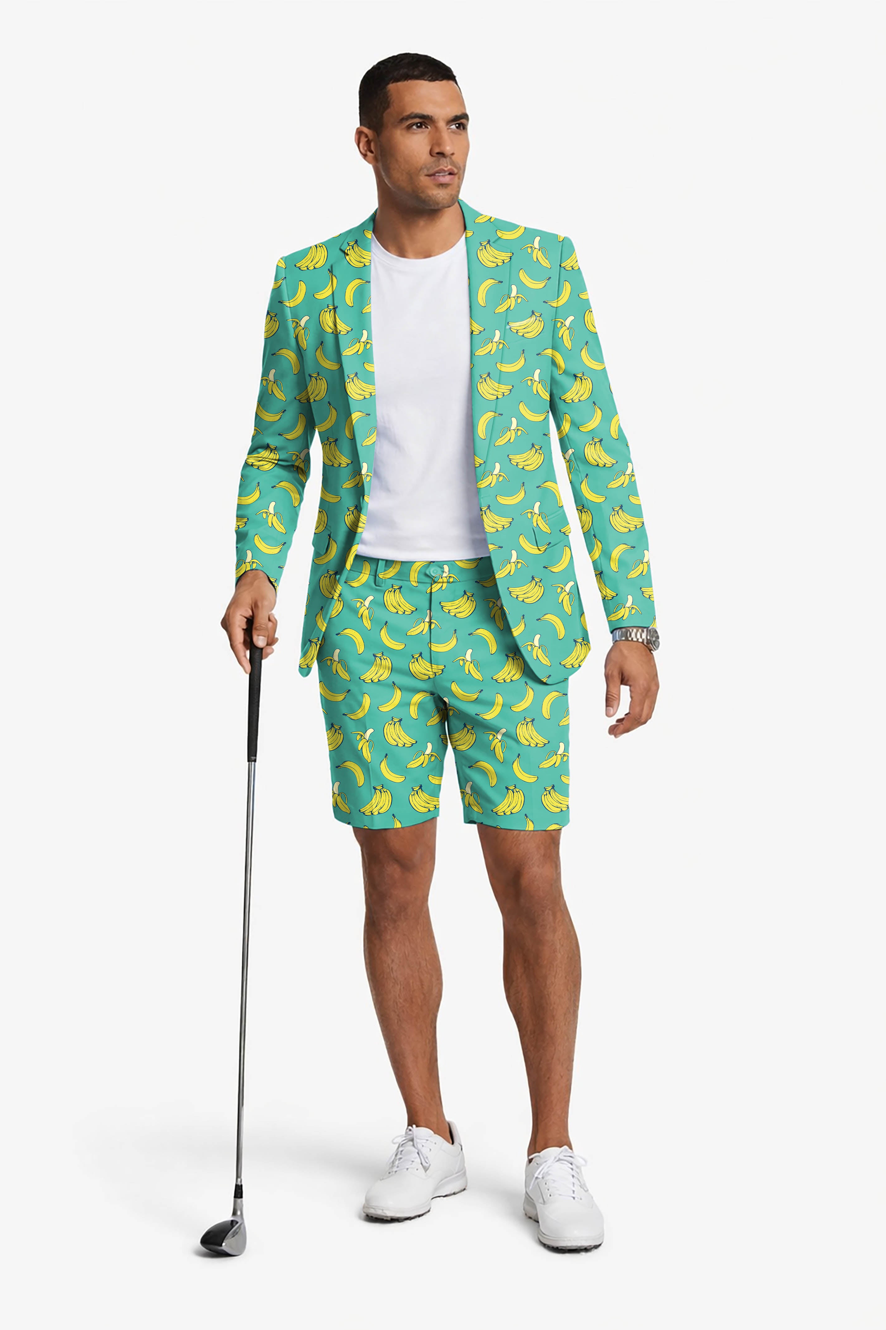 Banana Summer Men's Party Costumes-Theme Party 2pcs Suit set-Blazer Shorts