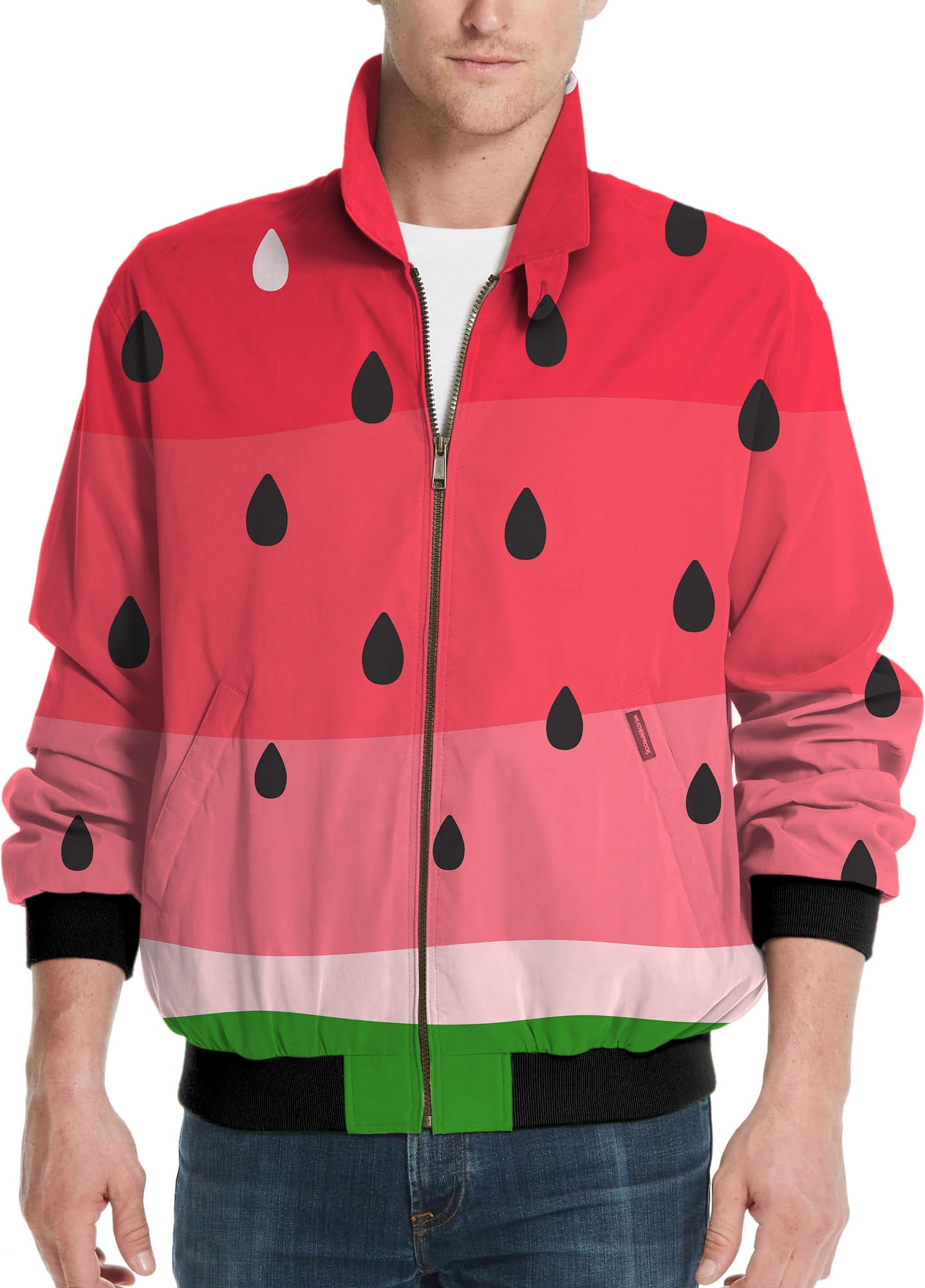 watermelon-Men's Golf Windbreaker Light Jacket