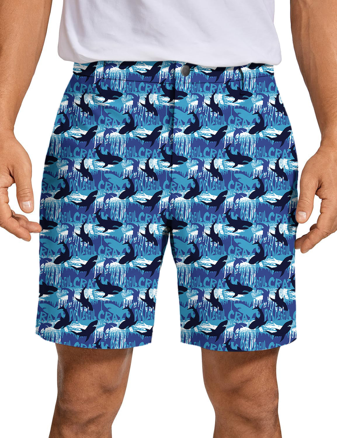 Men's blue shark Golf Shorts