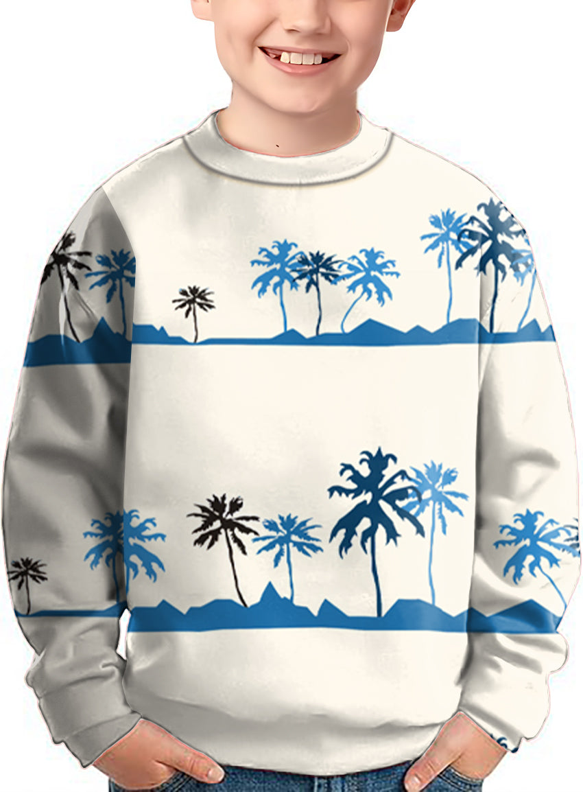palm tree Crewneck Pullover Kids Ugly Sweater