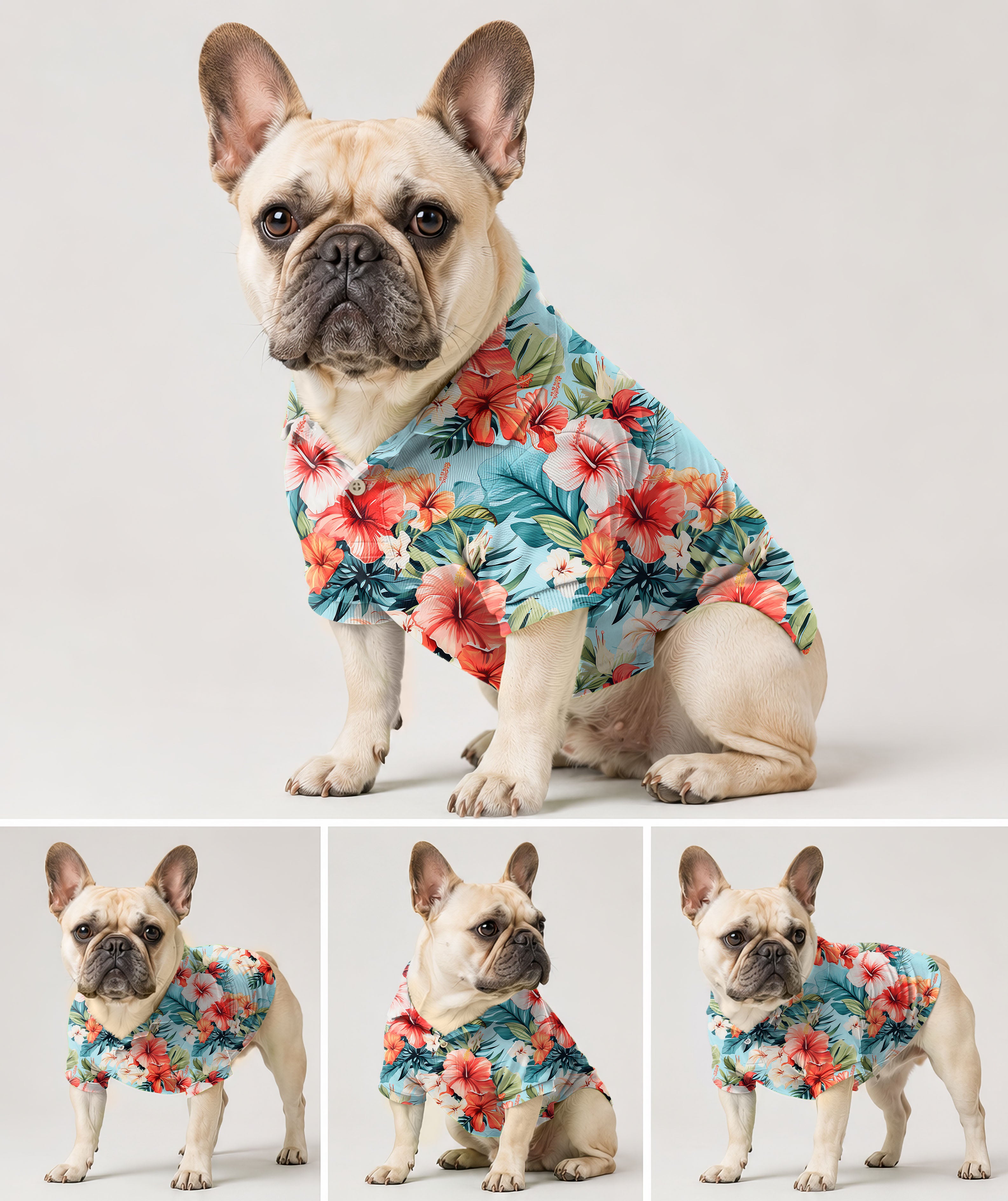 Dog's Sweat Absorption Hawaiian Flowers golf polo