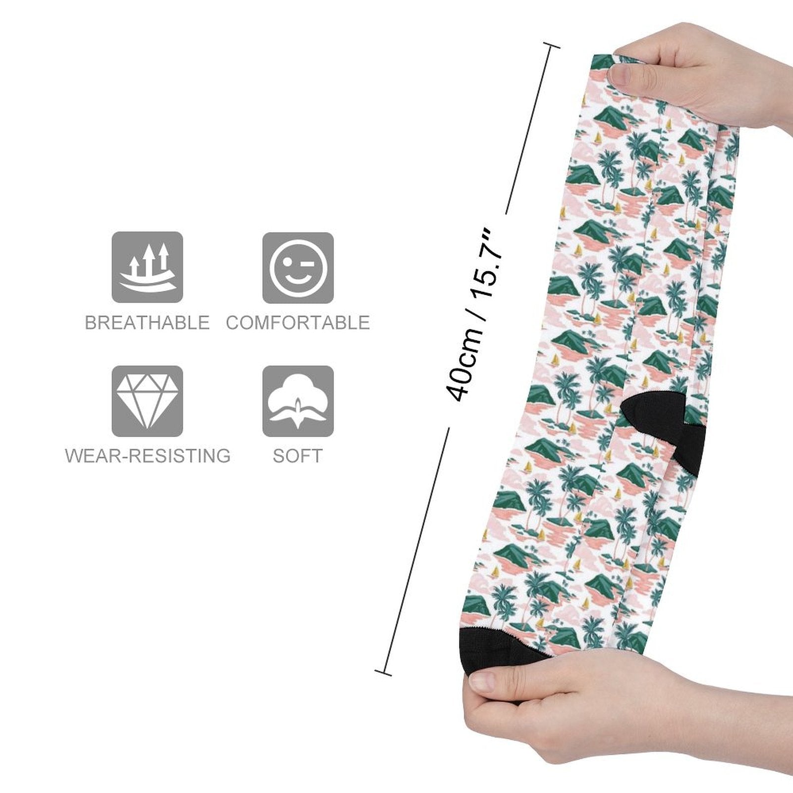 Paradise Island Prined socks Gifts for Men Women