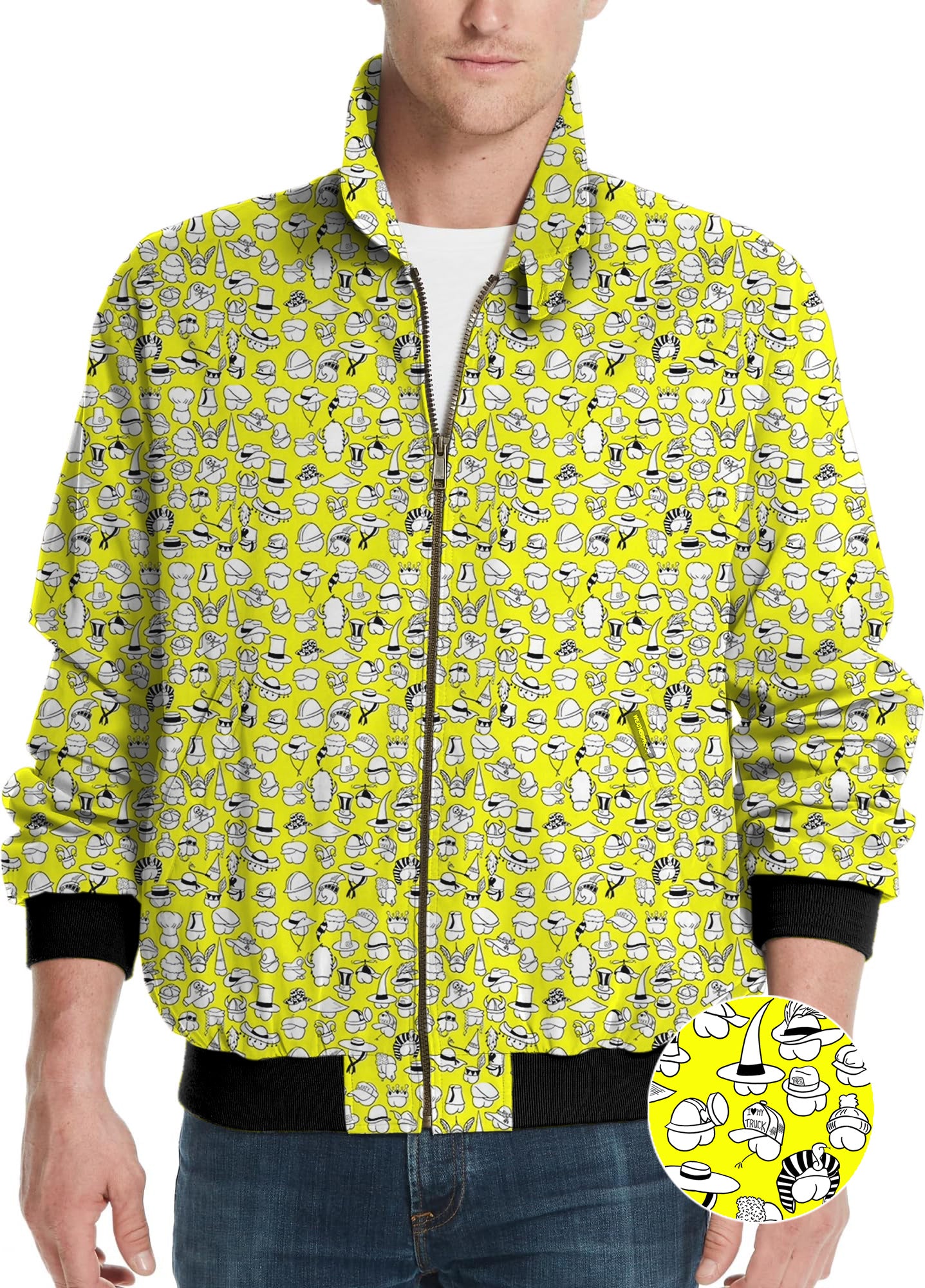Yellow Versatile Hips Designer style Men's Golf Windbreaker Light Jacket