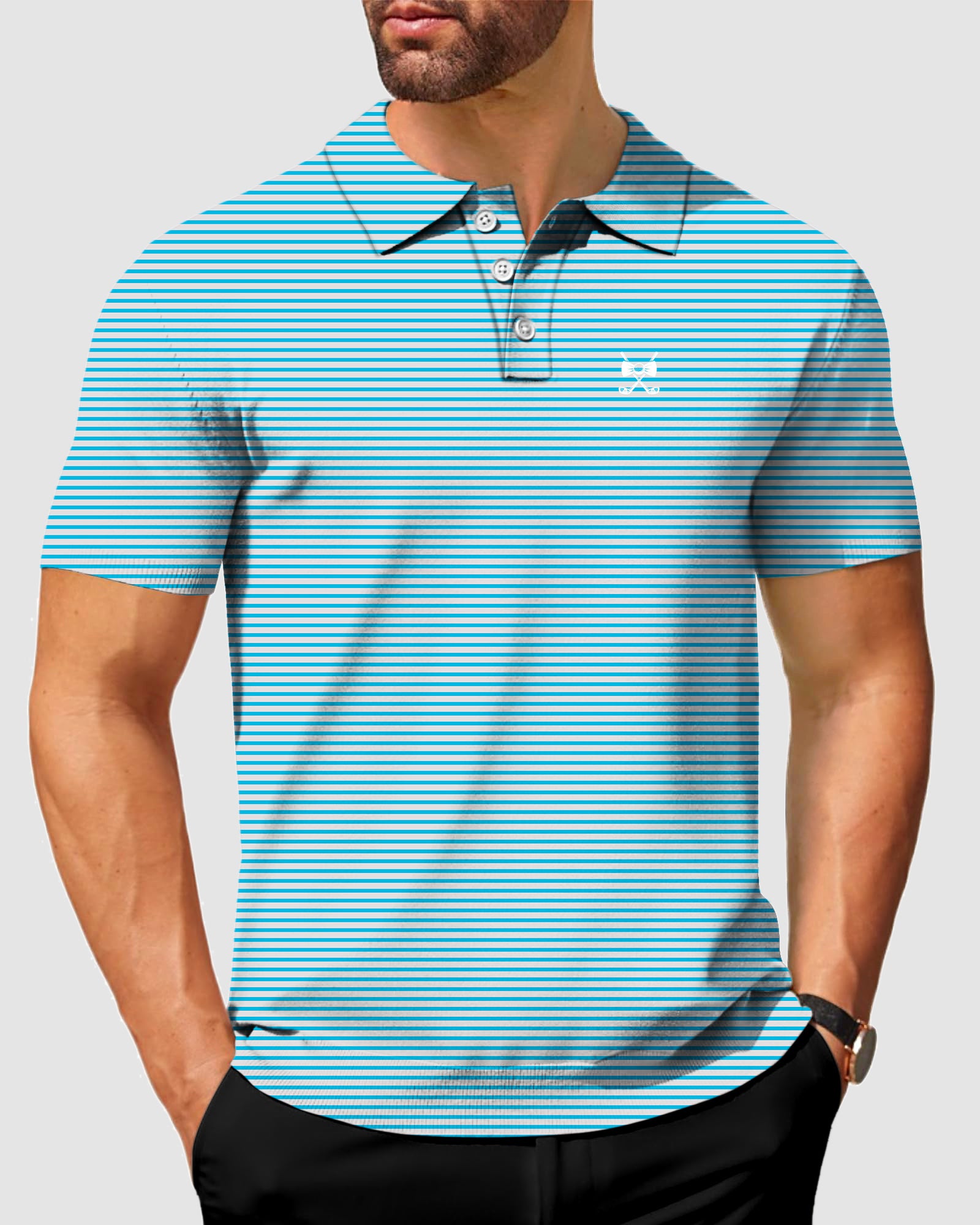 Men's Carolina MVP Blue Golf Polo