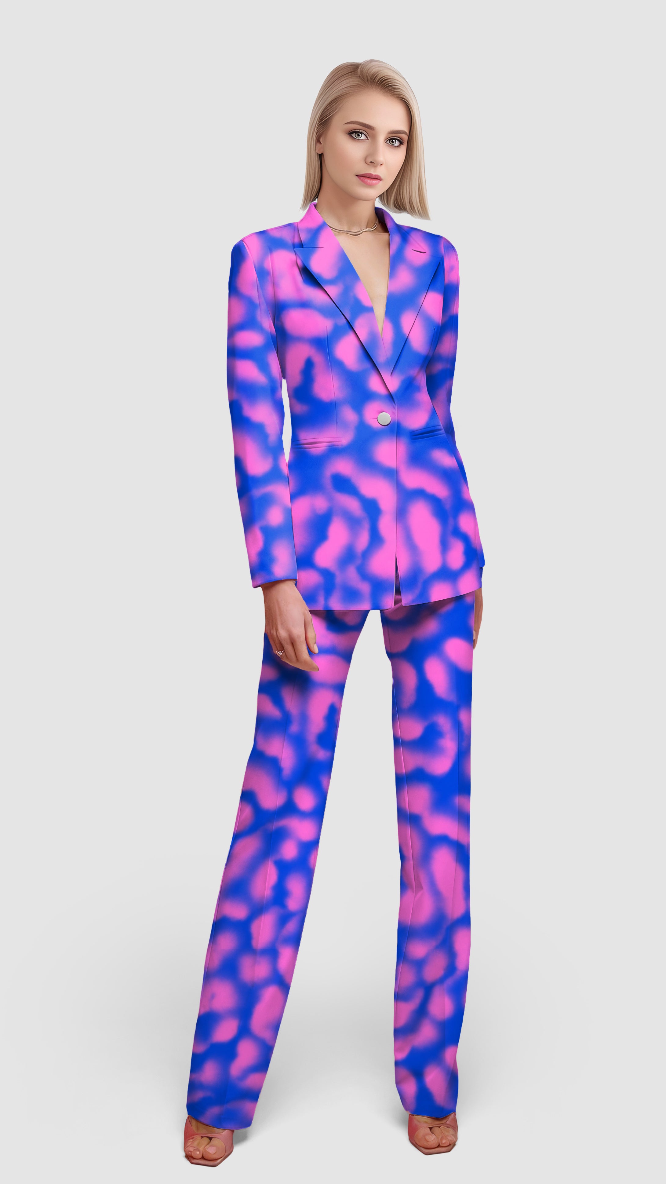 Space Aura-Women's Blazer Casual Work Office Blazer Suit set