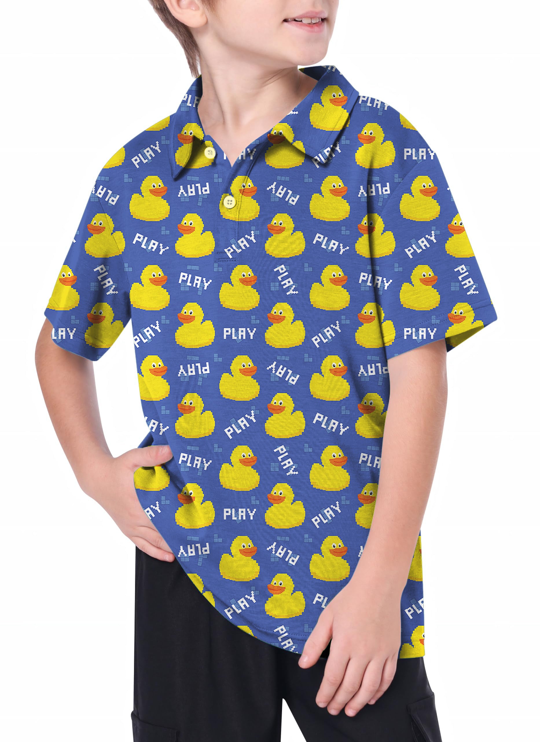 Youth Yellow duck Golf Polo