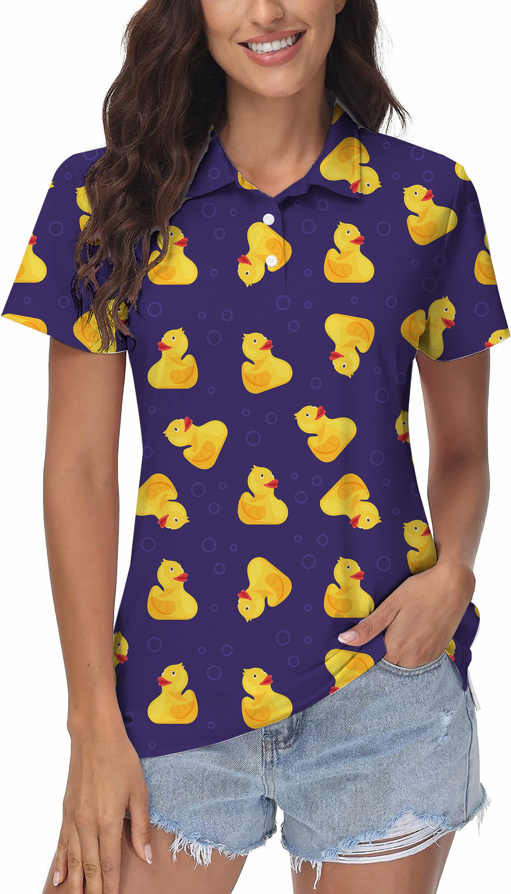 Yellow duck Women's Golf Polo