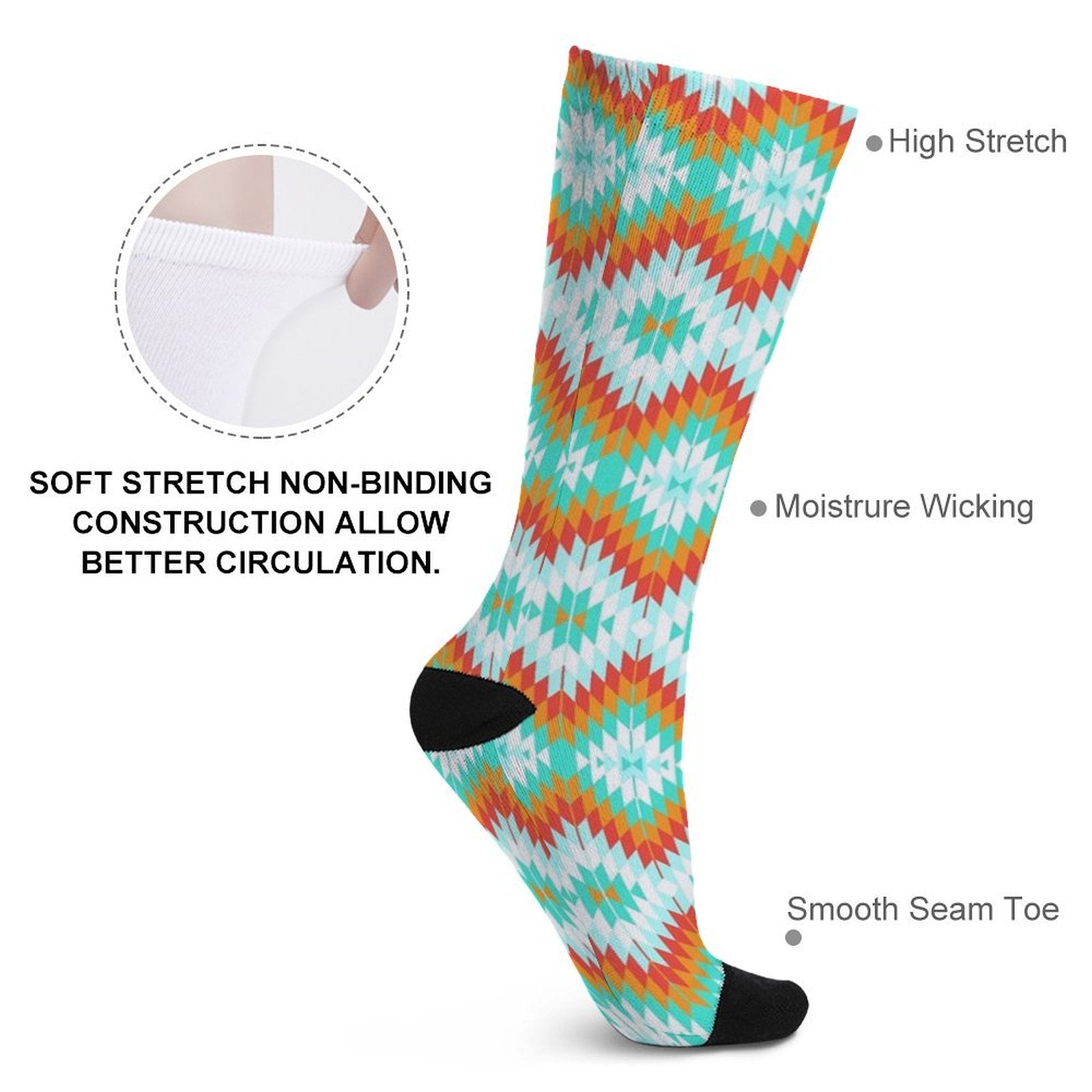 Summer Contrast Stitching Prined socks Gifts for Men Women