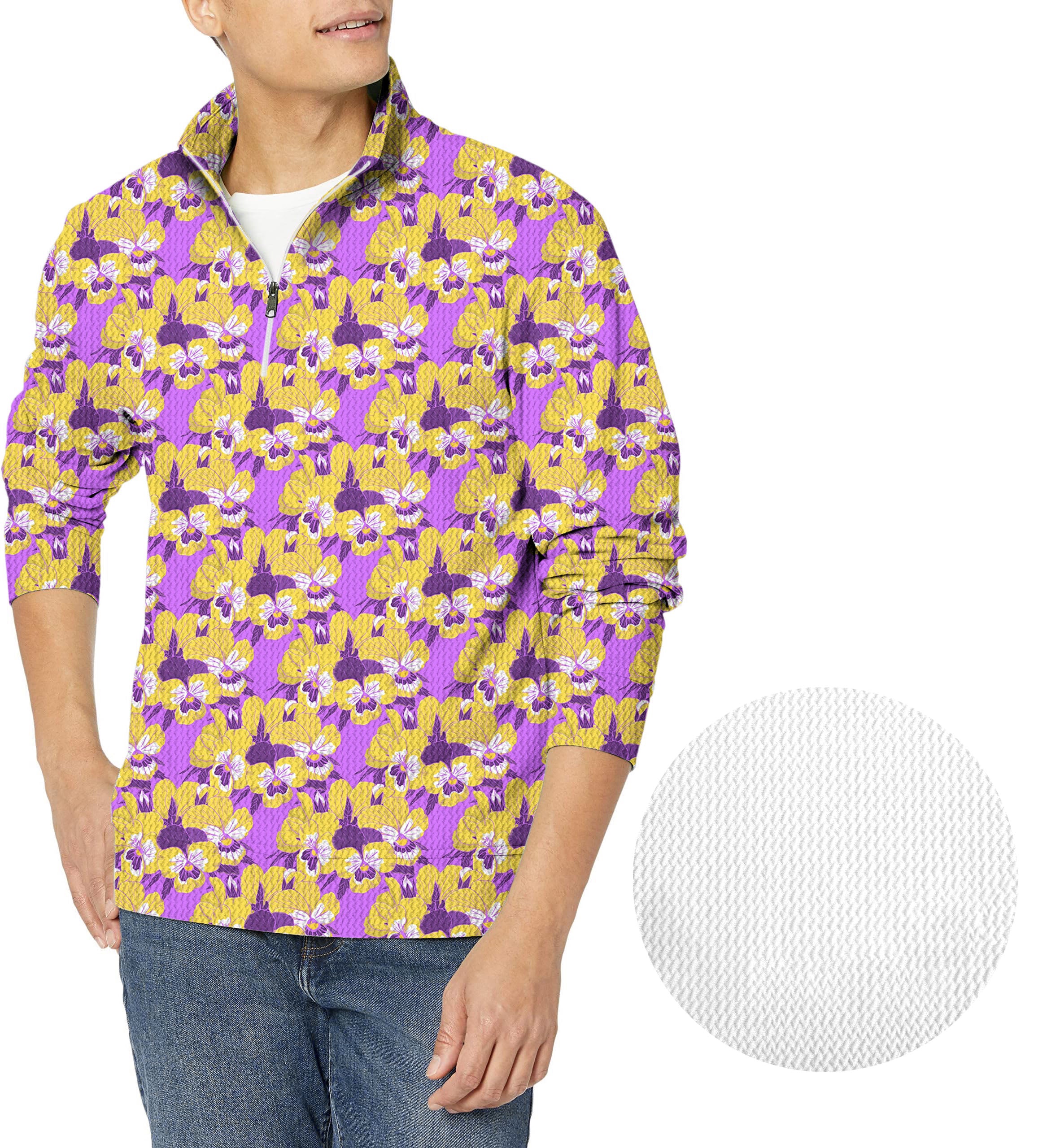 Hawaiian Time-Men's Golf Waffle Zipper Pullover
