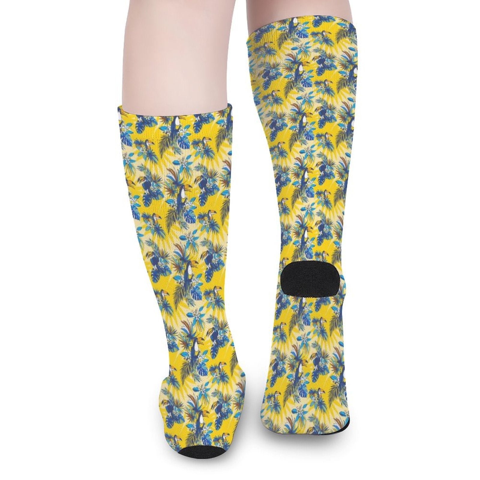 Flamingo yellow Prined socks Gifts for Men Women