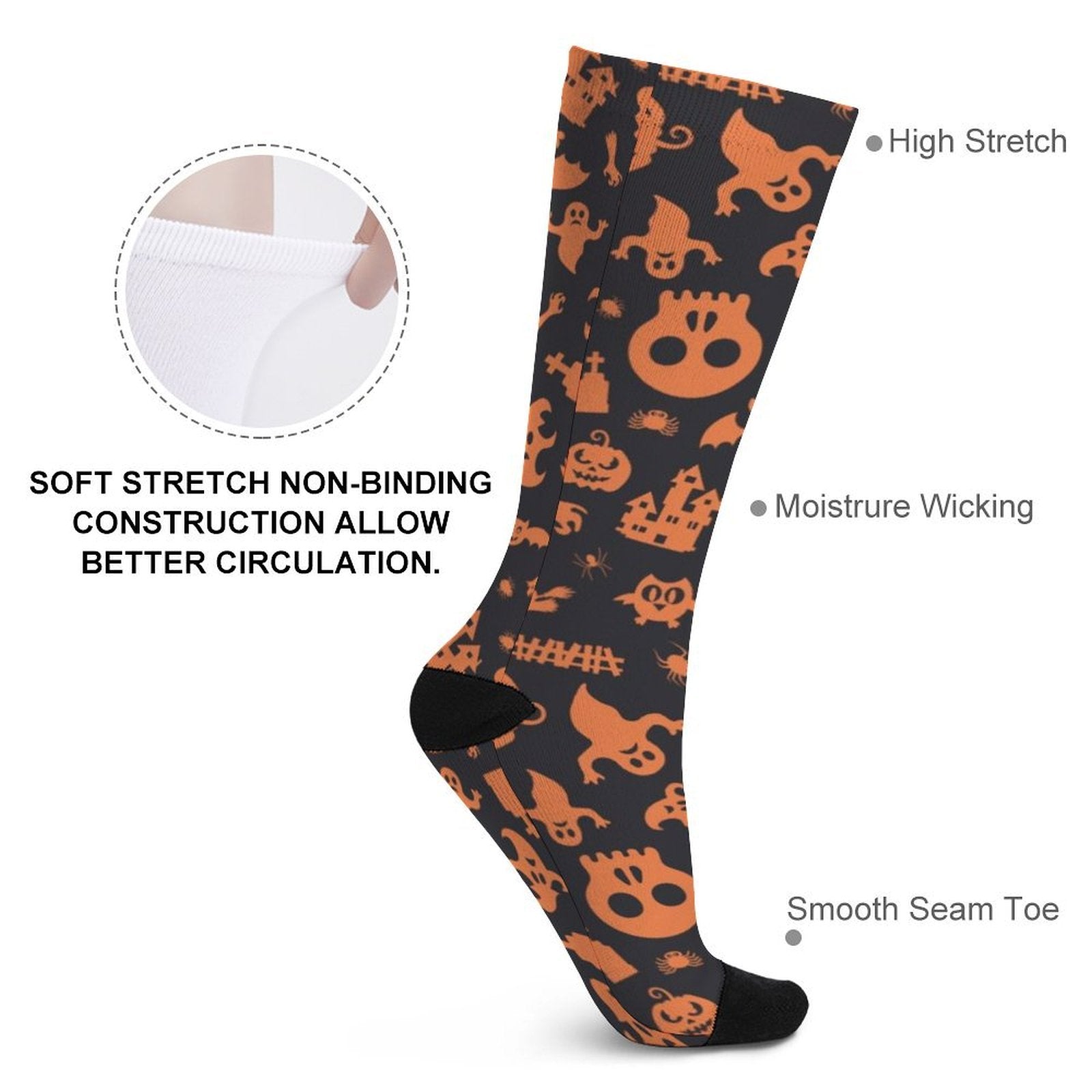 Spooky Halloween Prined socks Gifts for Men Women