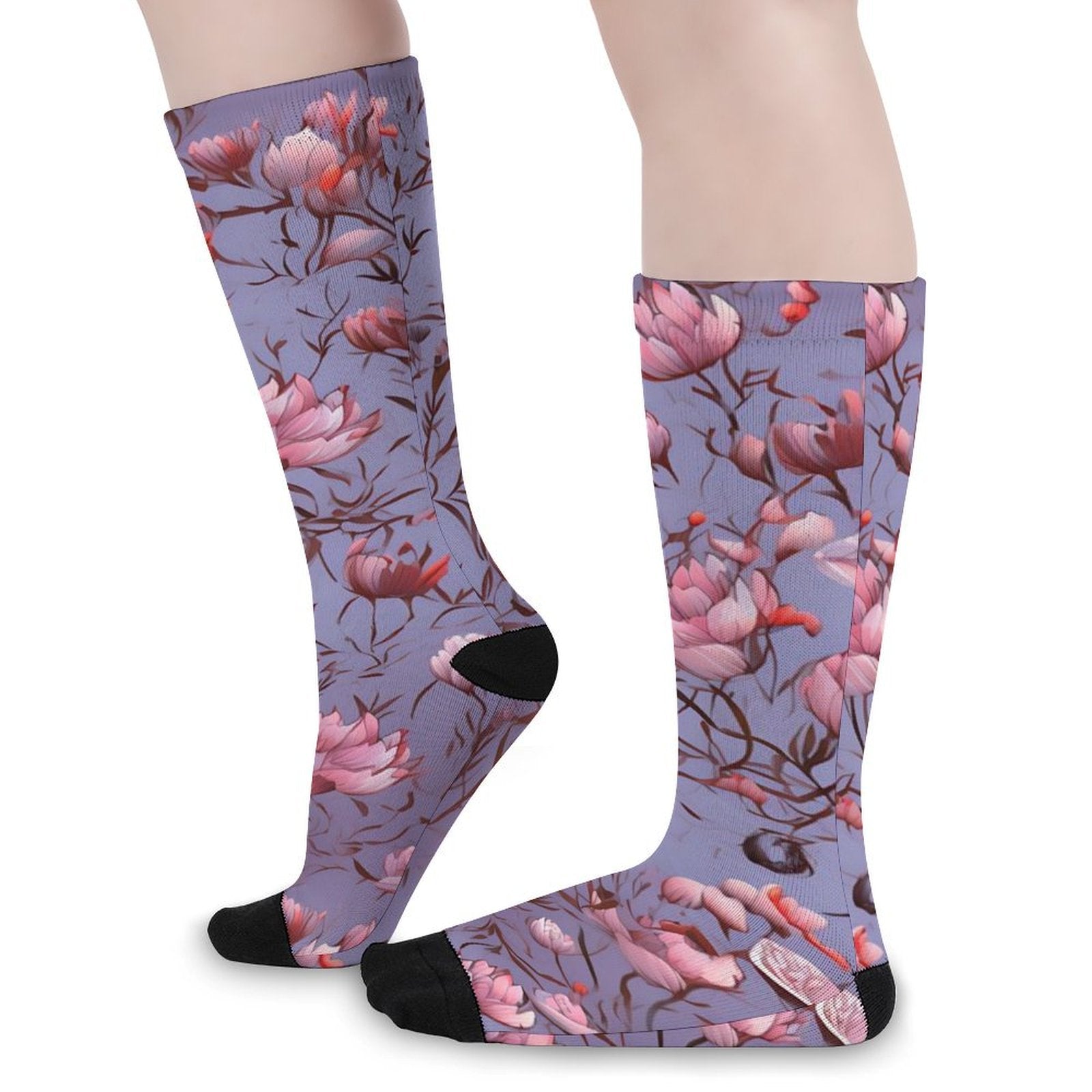 Cherry blossoms Prined socks Gifts for Men Women