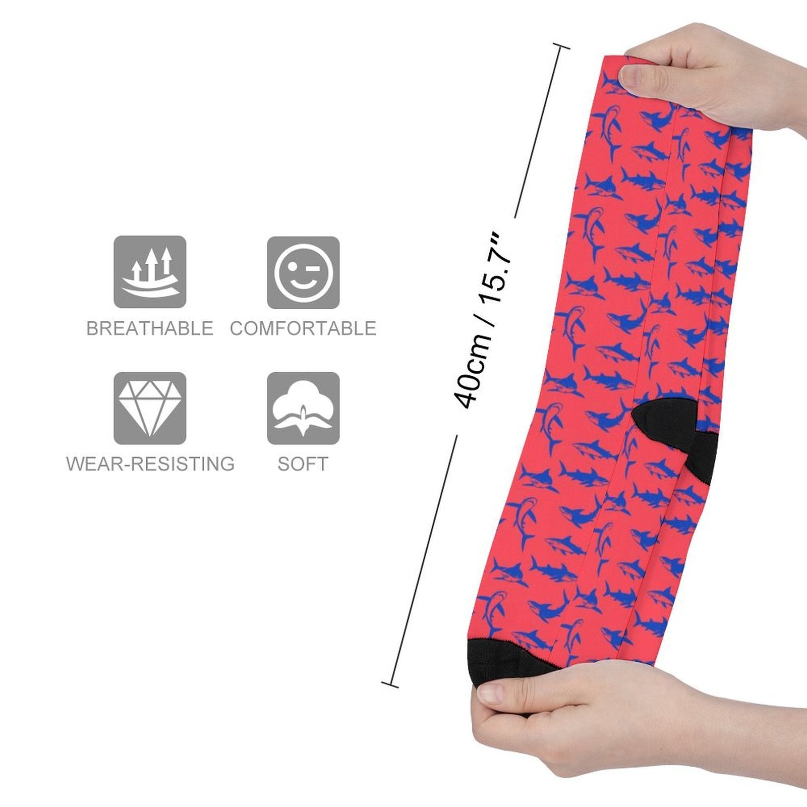Underwater frenzy printed socks breathable comfortable soft wear-resisting gifts for men women
