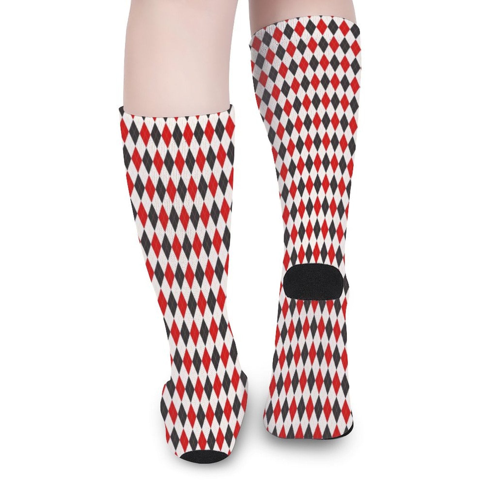 Argyle Red black grid Prined socks Gifts for Men Women