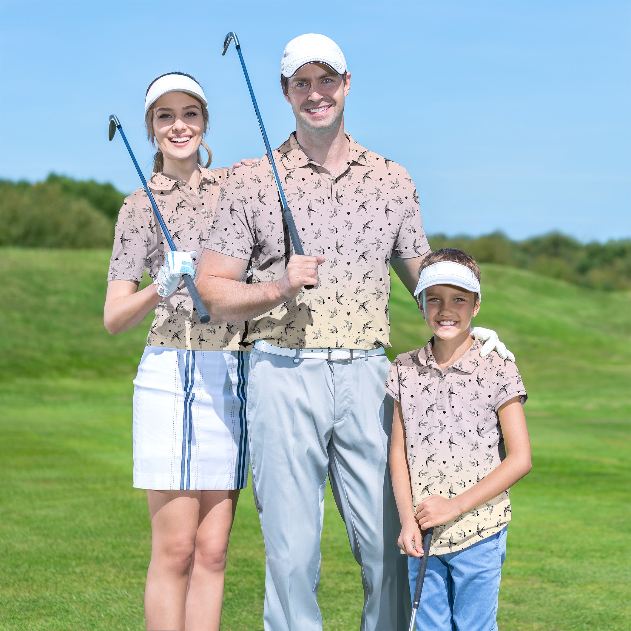 Golf Polo Family set Prism Sparrows