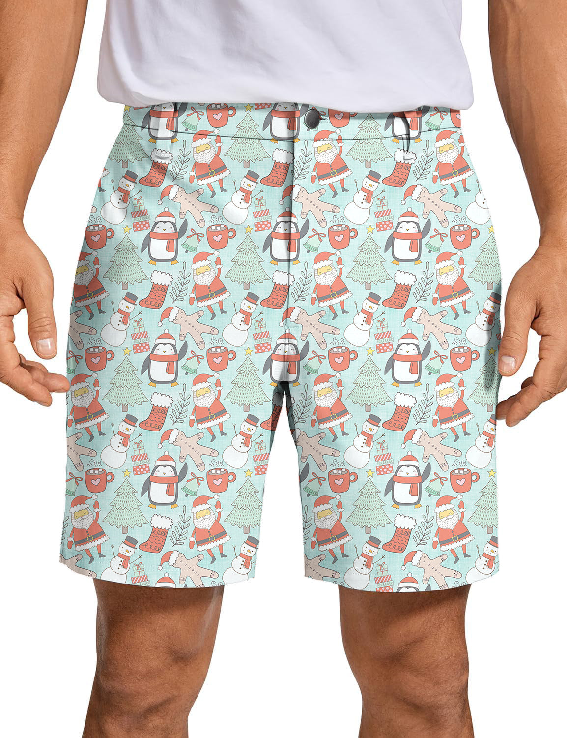 Men's Penguin Christmas Golf Shorts