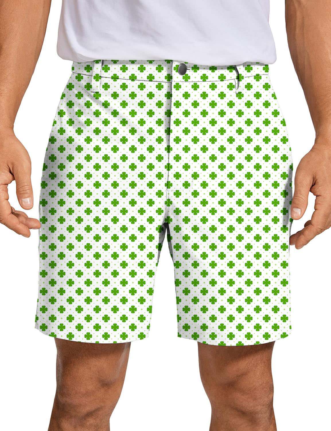 Men Leaf clover St. Patrick's Day Golf Shorts