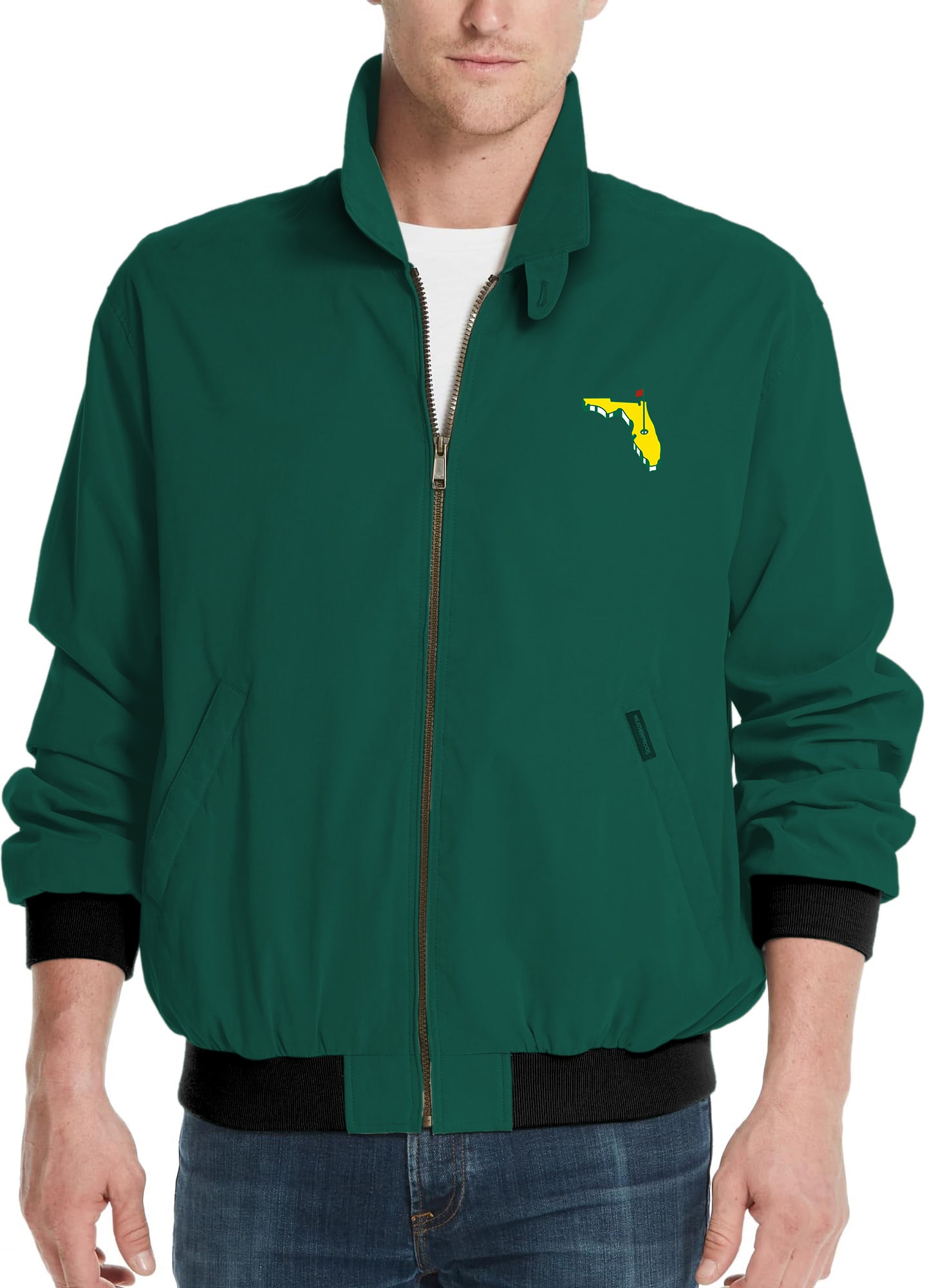 Customized Embroidery Masters state National Map-Men's Golf Windbreaker Light Jacket pure