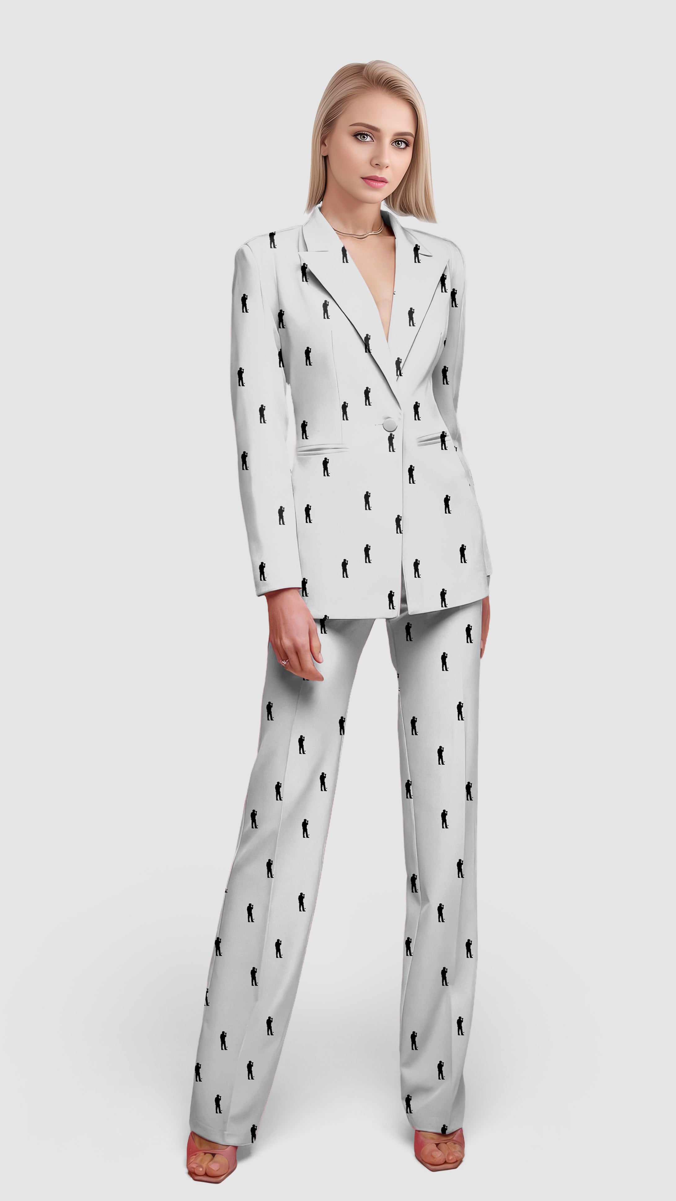 Beers on the course-Women's Blazer Casual Work Office Blazer Suit set