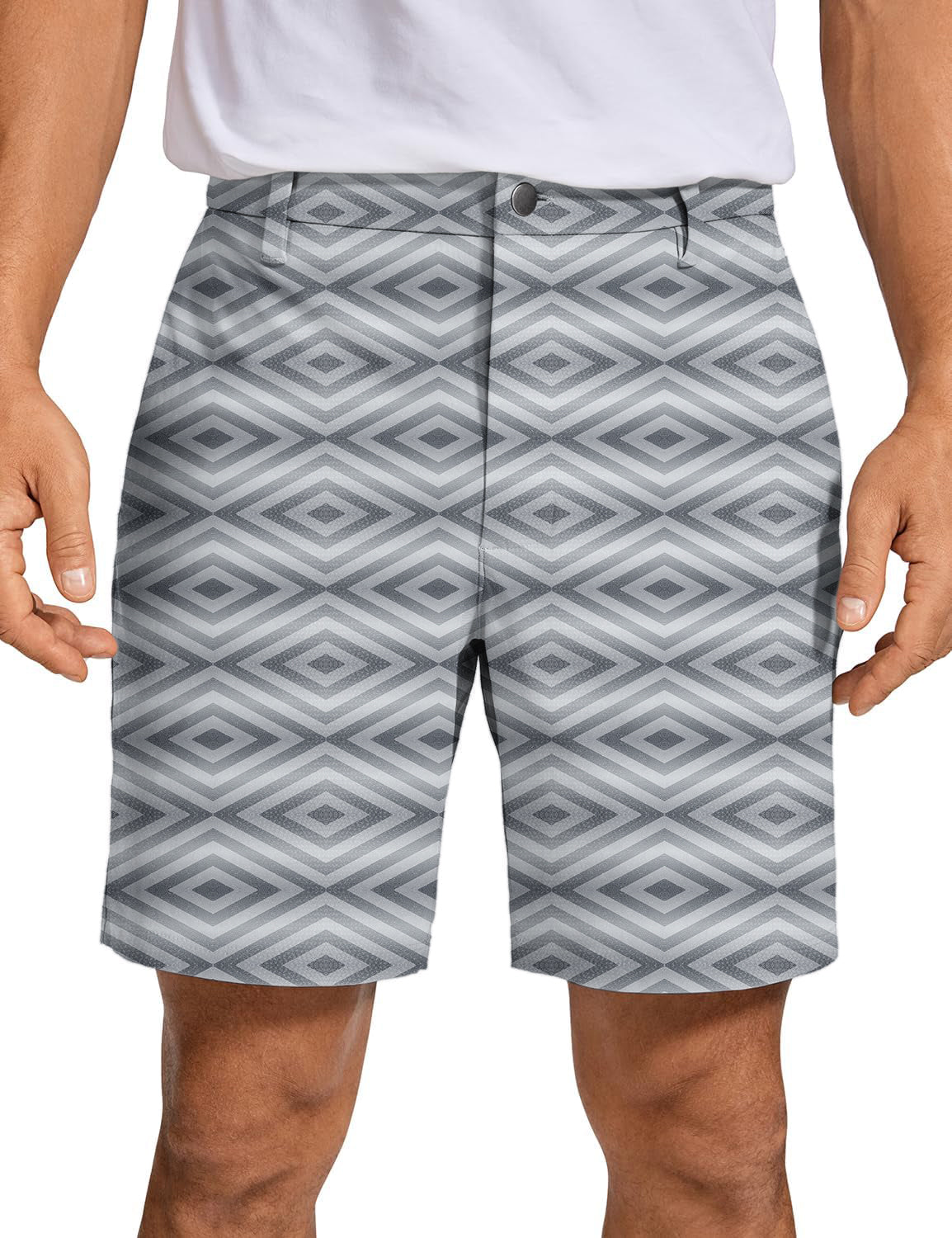 Men's Gray stripeo Golf Shorts
